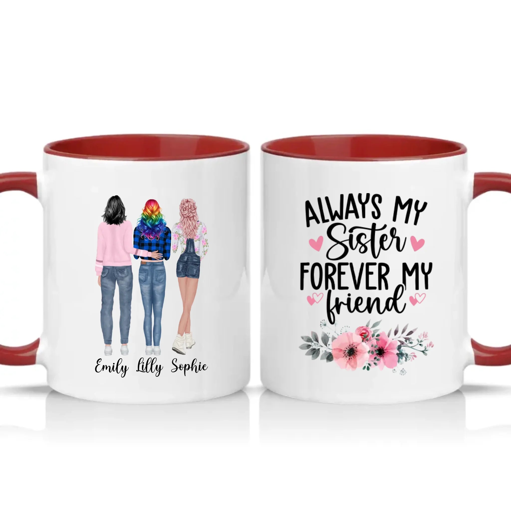 Two Tone 11oz Mug Burgundy