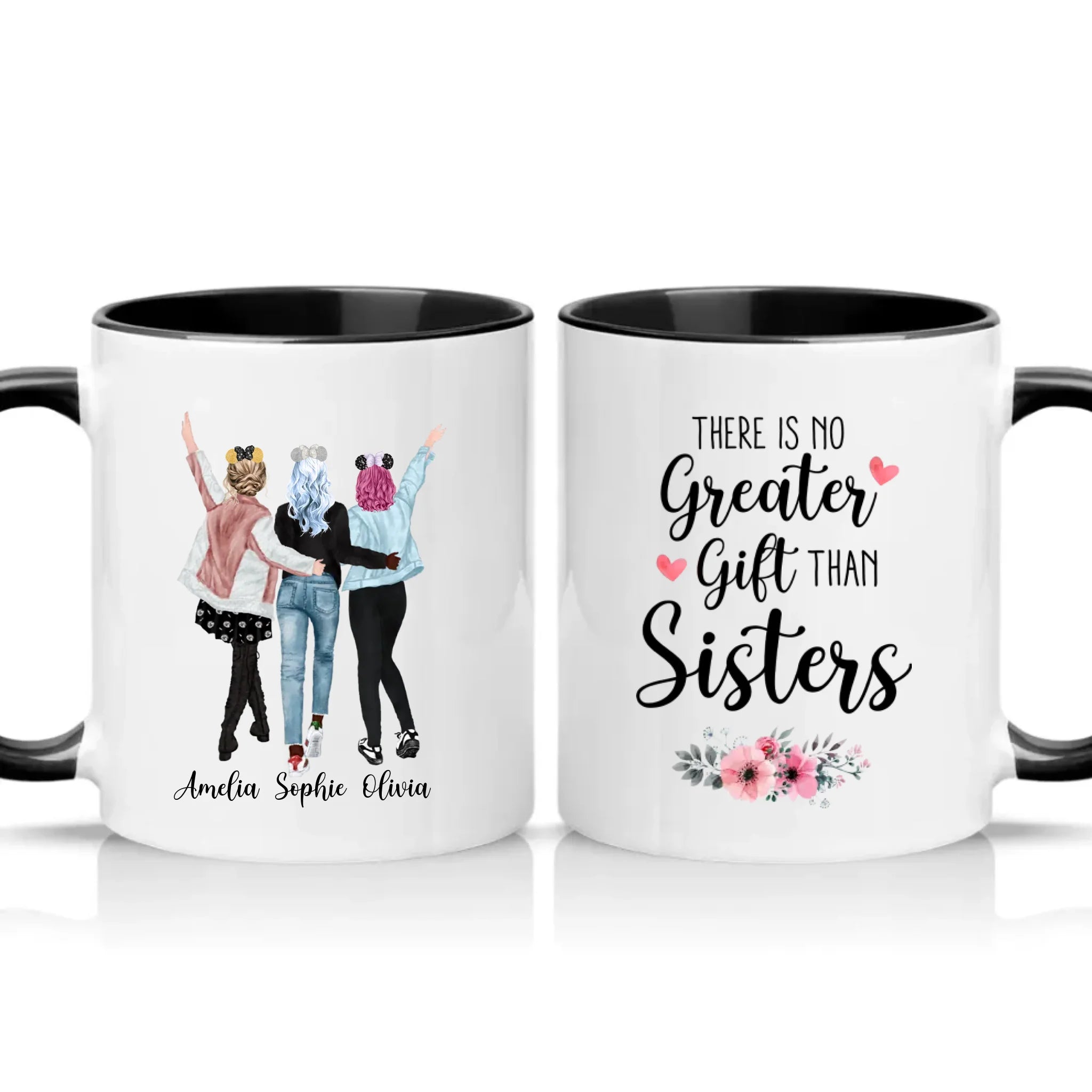 Two Tone 11oz Mug Black