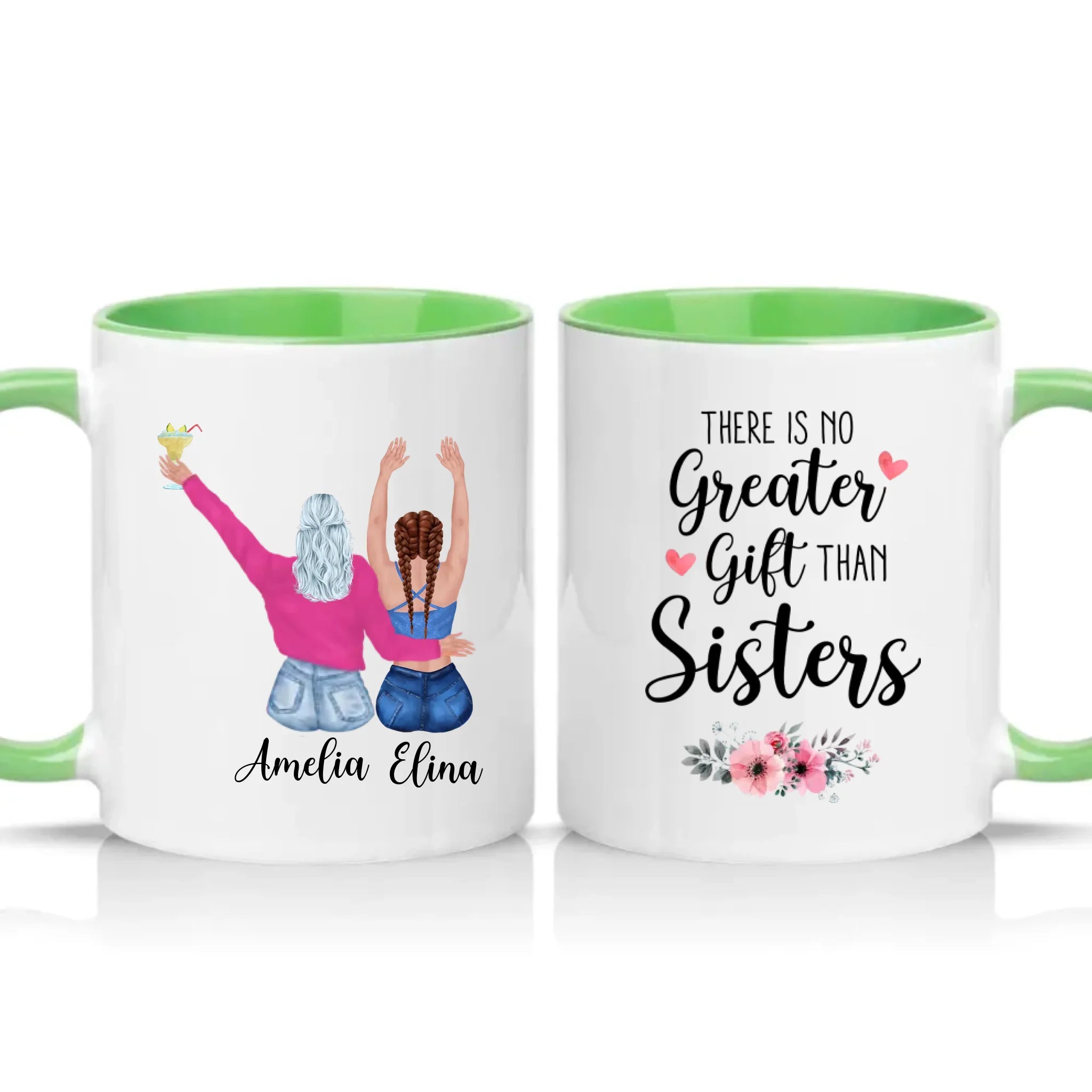 Two Tone 11oz Mug Green