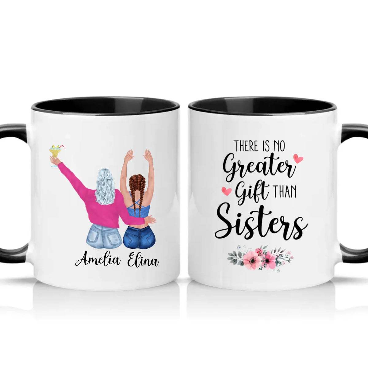 Two Tone 11oz Mug Black