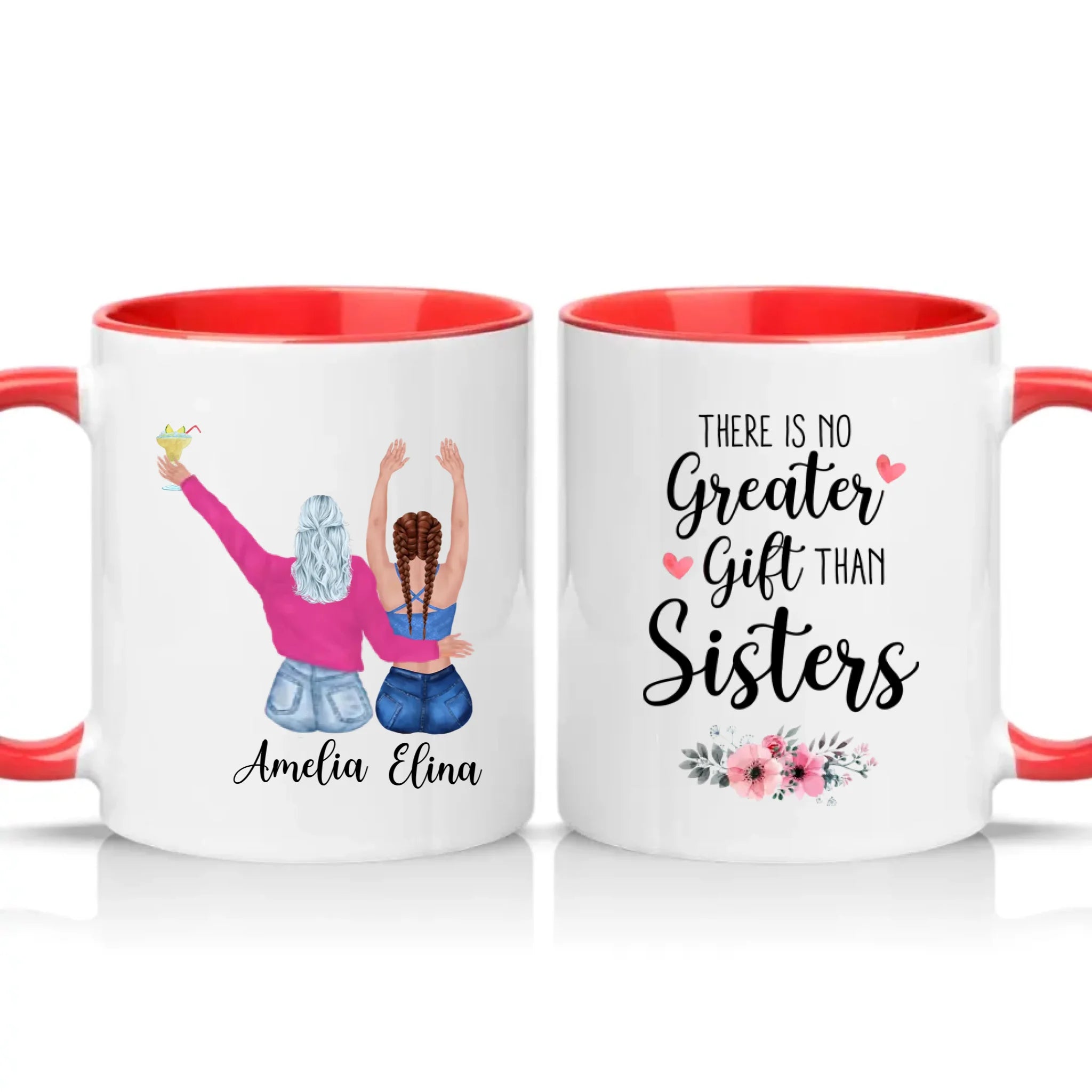 Two Tone 11oz Mug Red