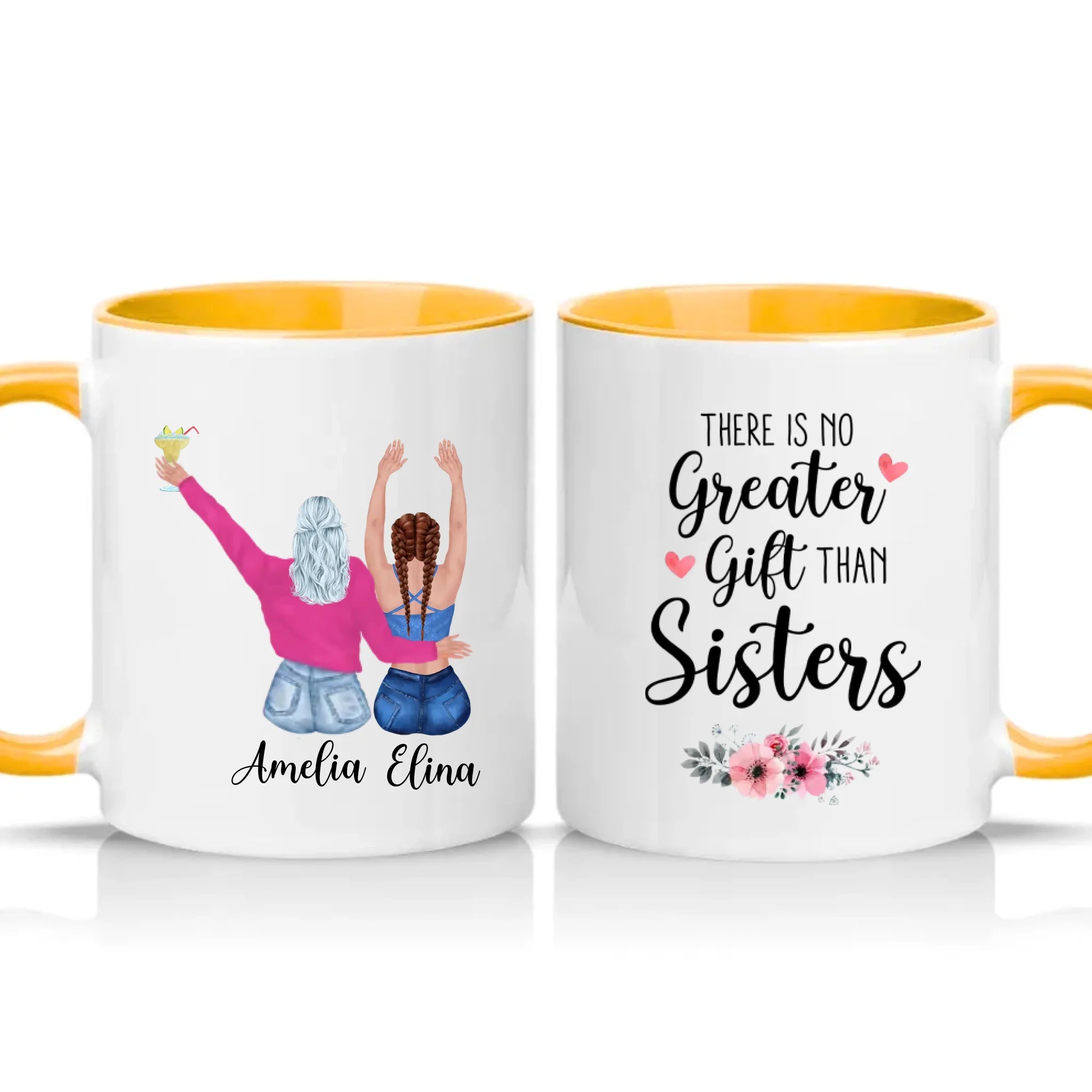 Two Tone 11oz Mug Golden Yellow