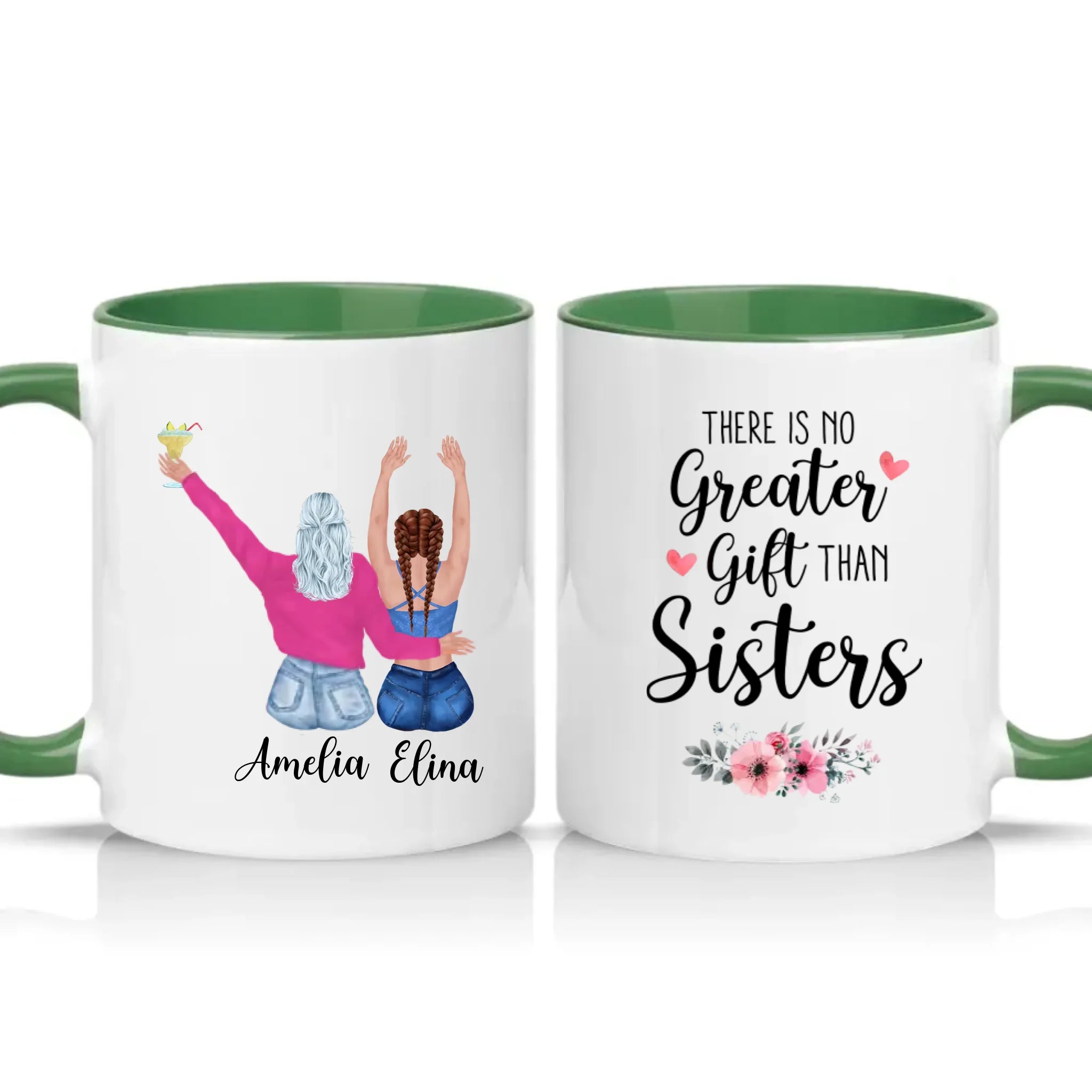 Two Tone 11oz Mug Racing Green