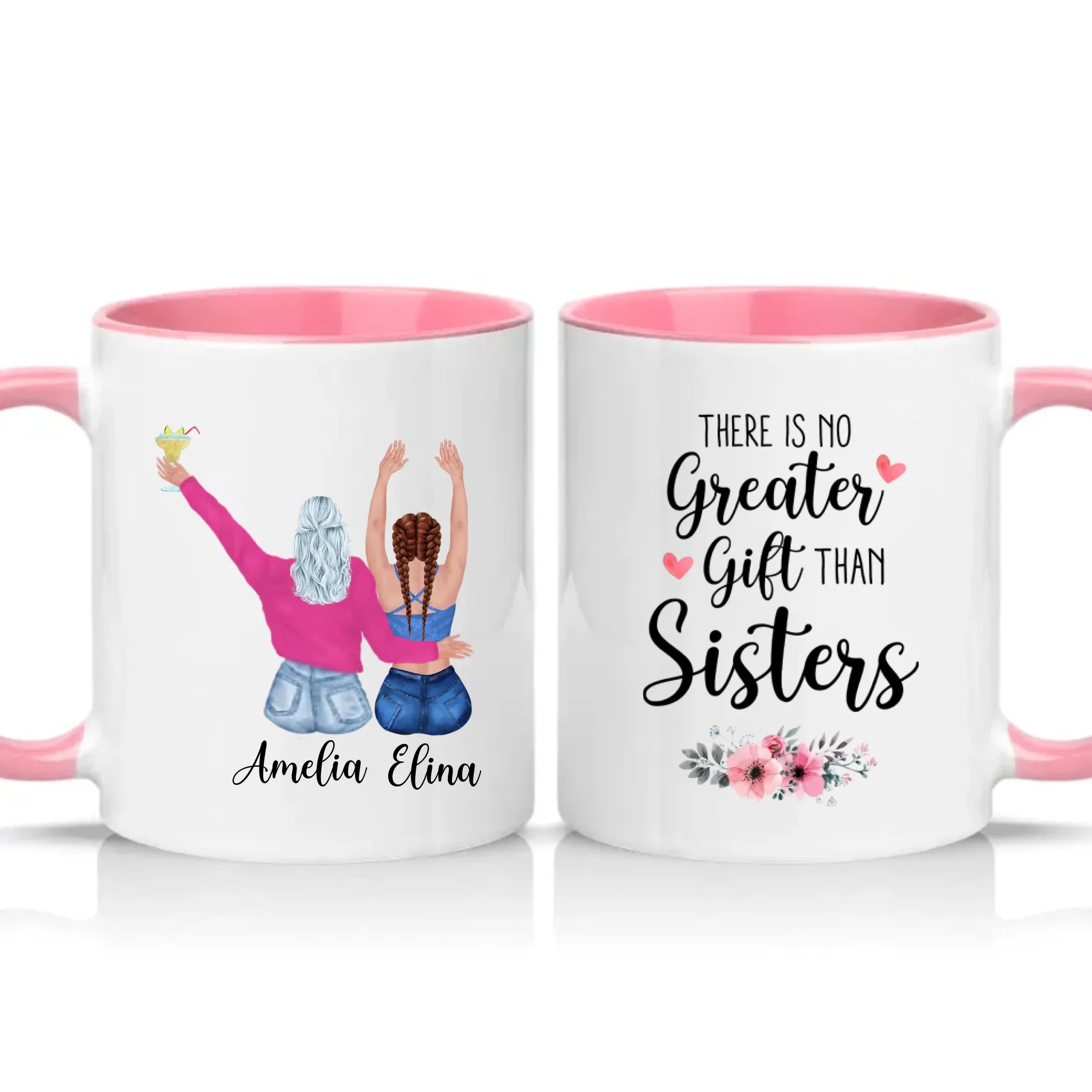 Two Tone 11oz Mug Pink