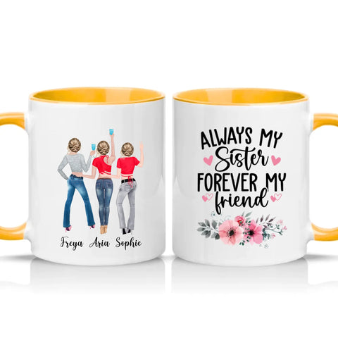 Two Tone 11oz Mug Golden Yellow