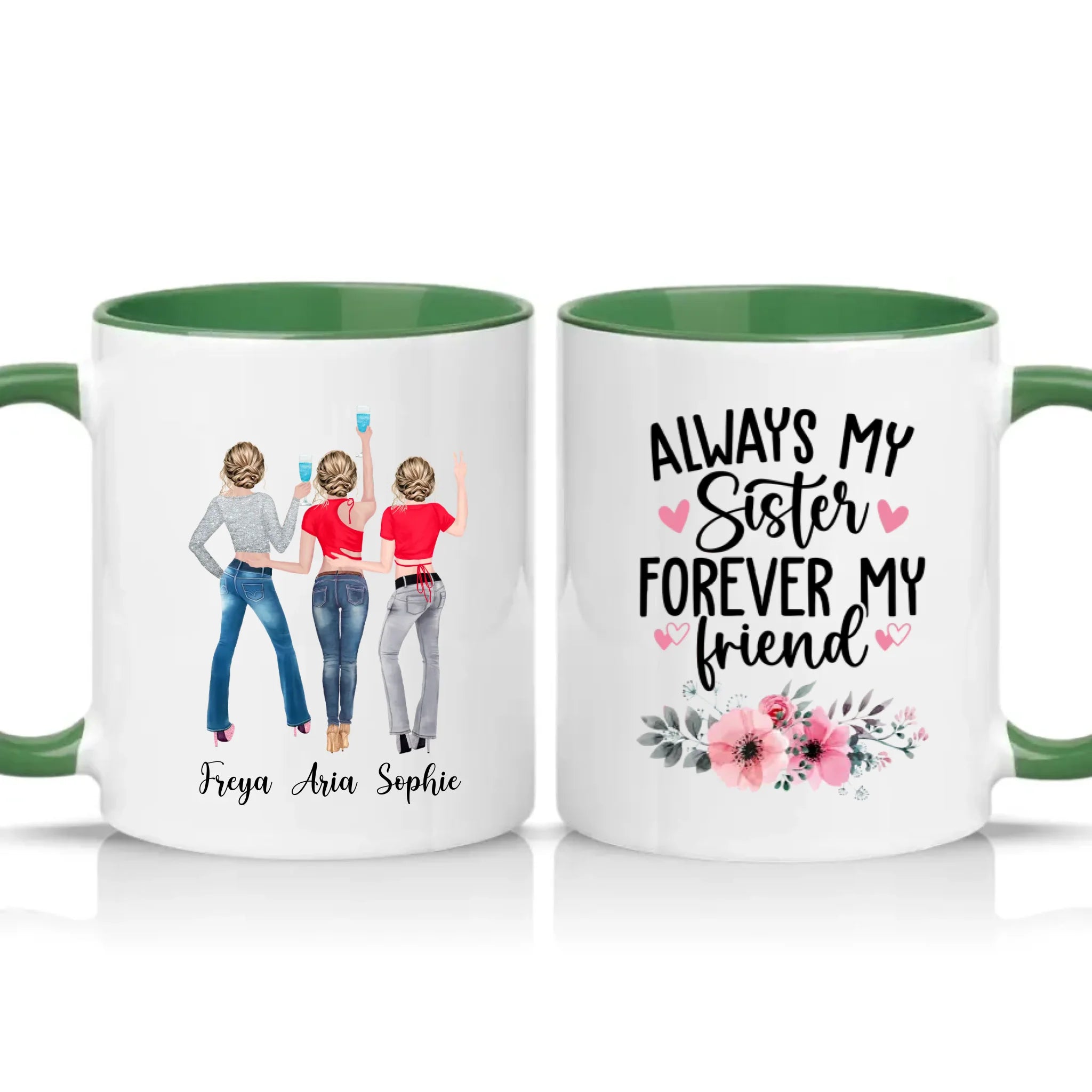 Two Tone 11oz Mug Racing Green