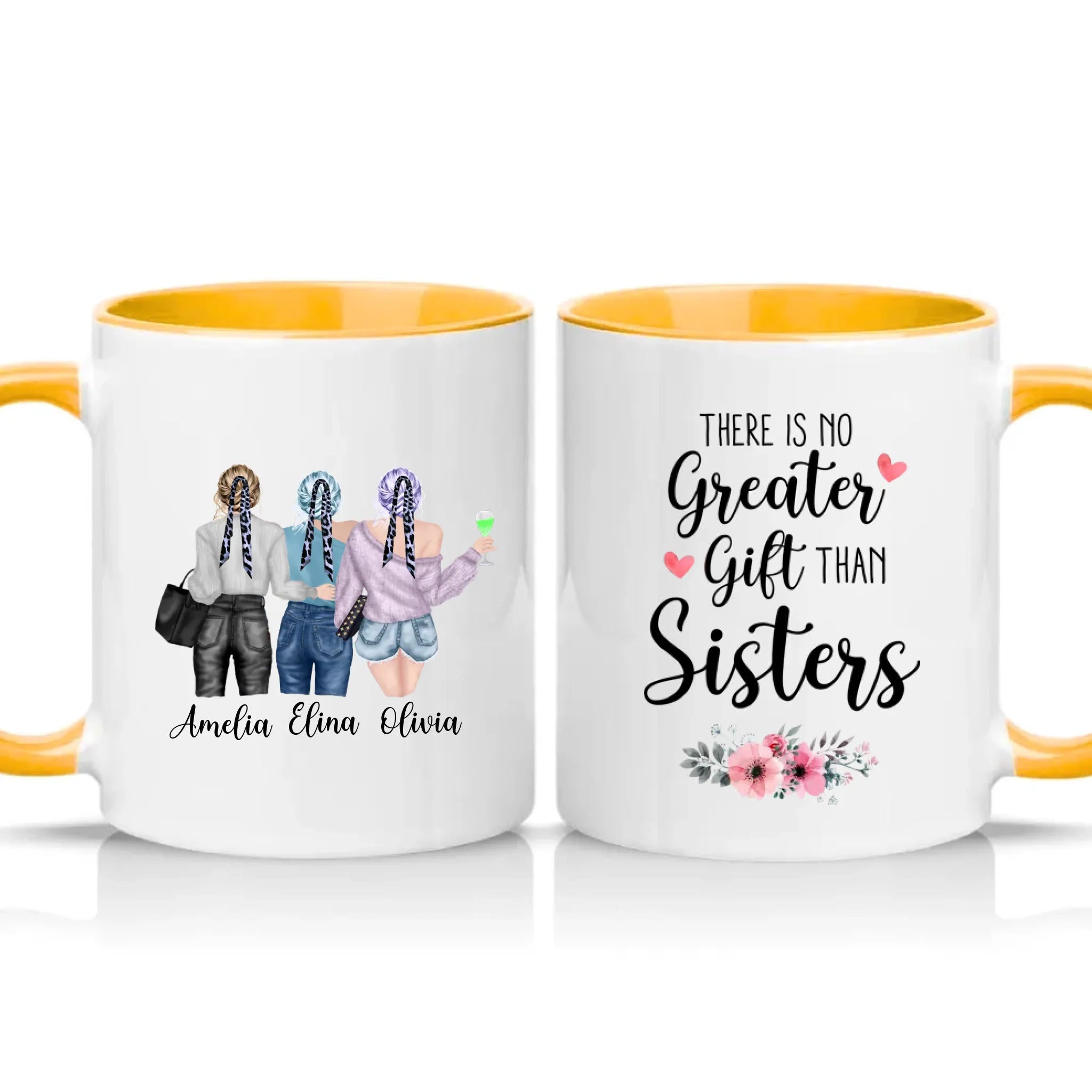 Two Tone 11oz Mug Golden Yellow
