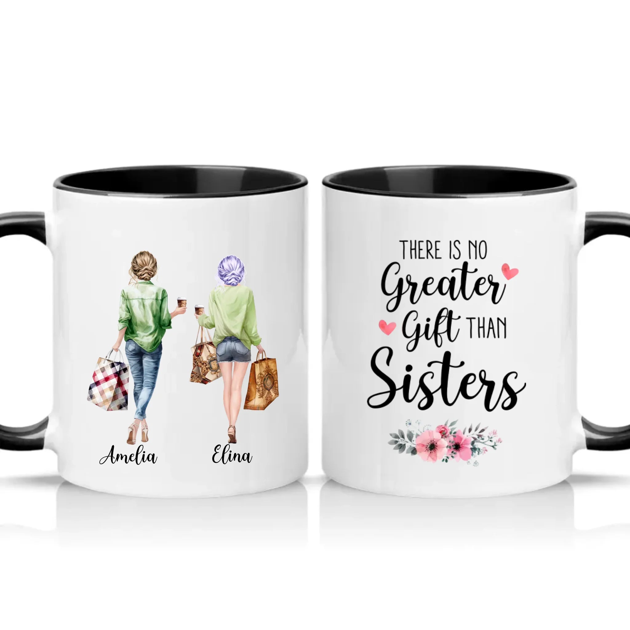 Two Tone 11oz Mug Black