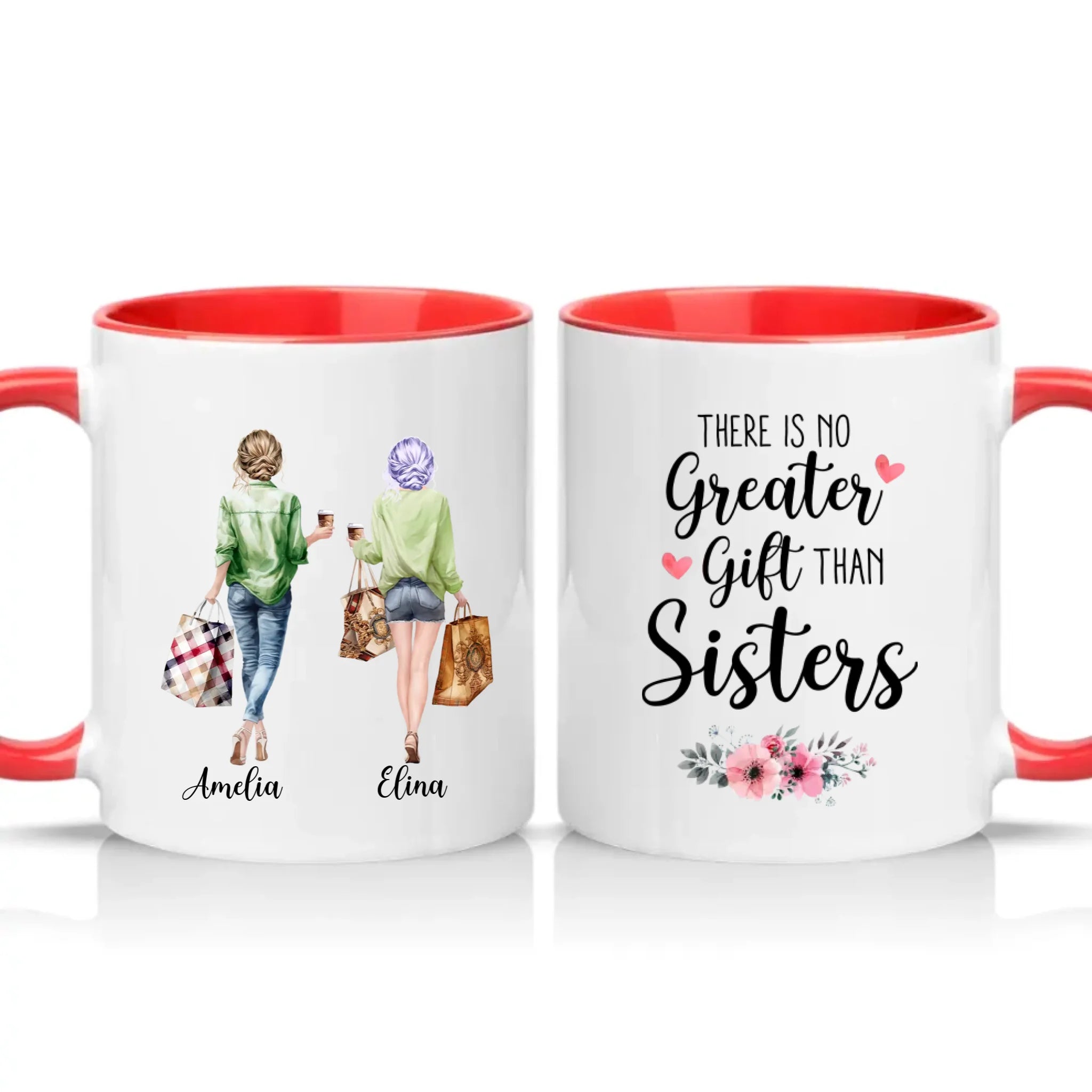 Two Tone 11oz Mug Red