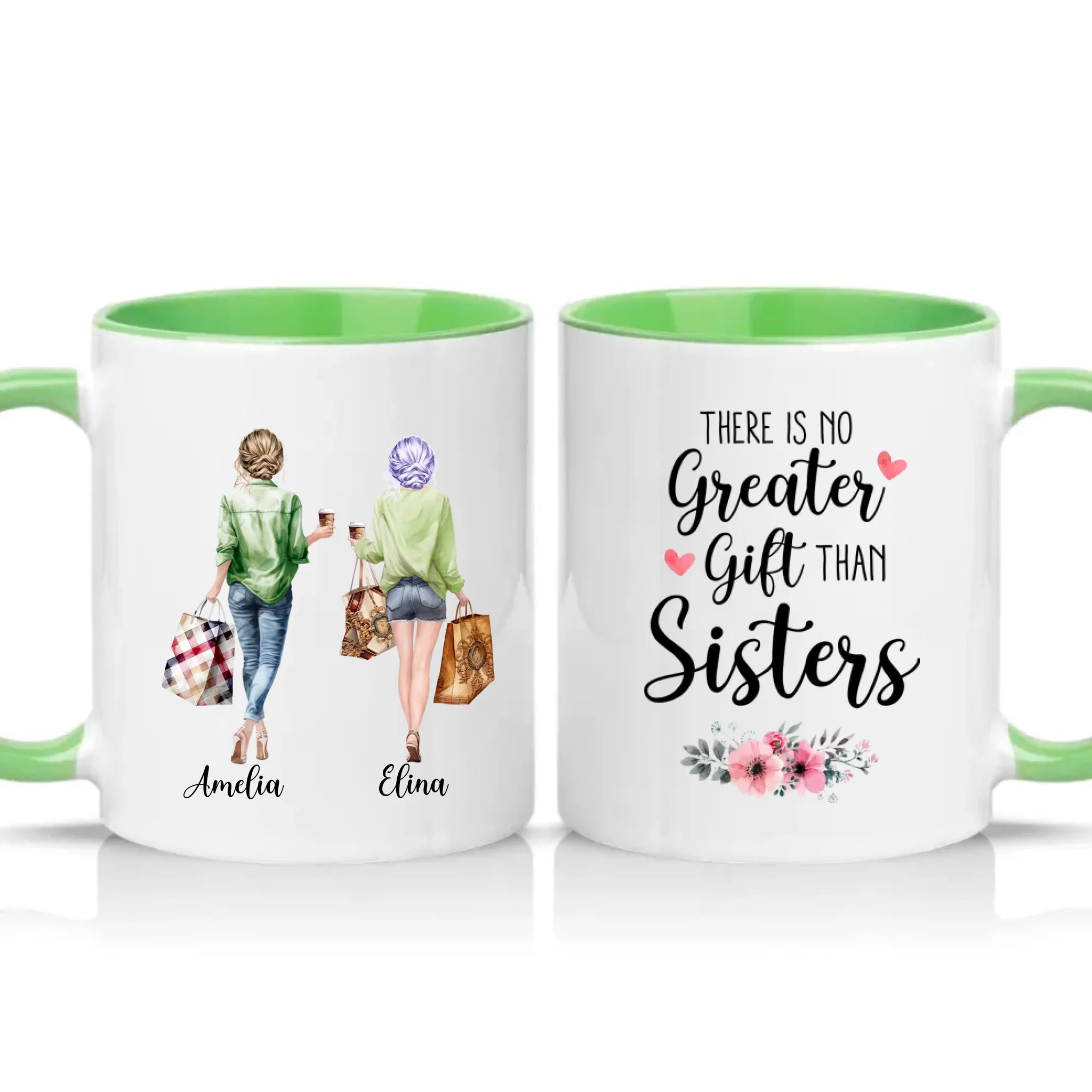 Two Tone 11oz Mug Green