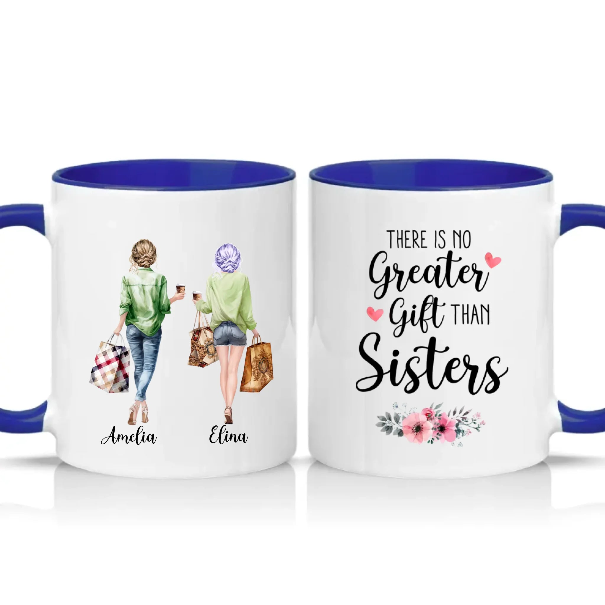 Two Tone 11oz Mug Dark Blue