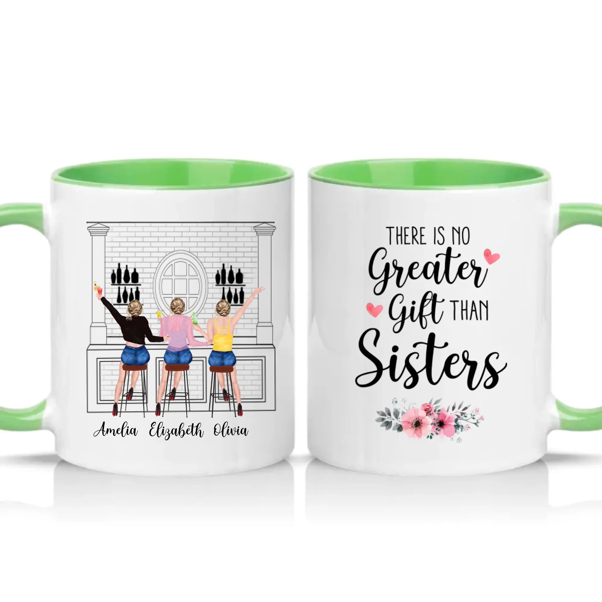 Two Tone 11oz Mug Green