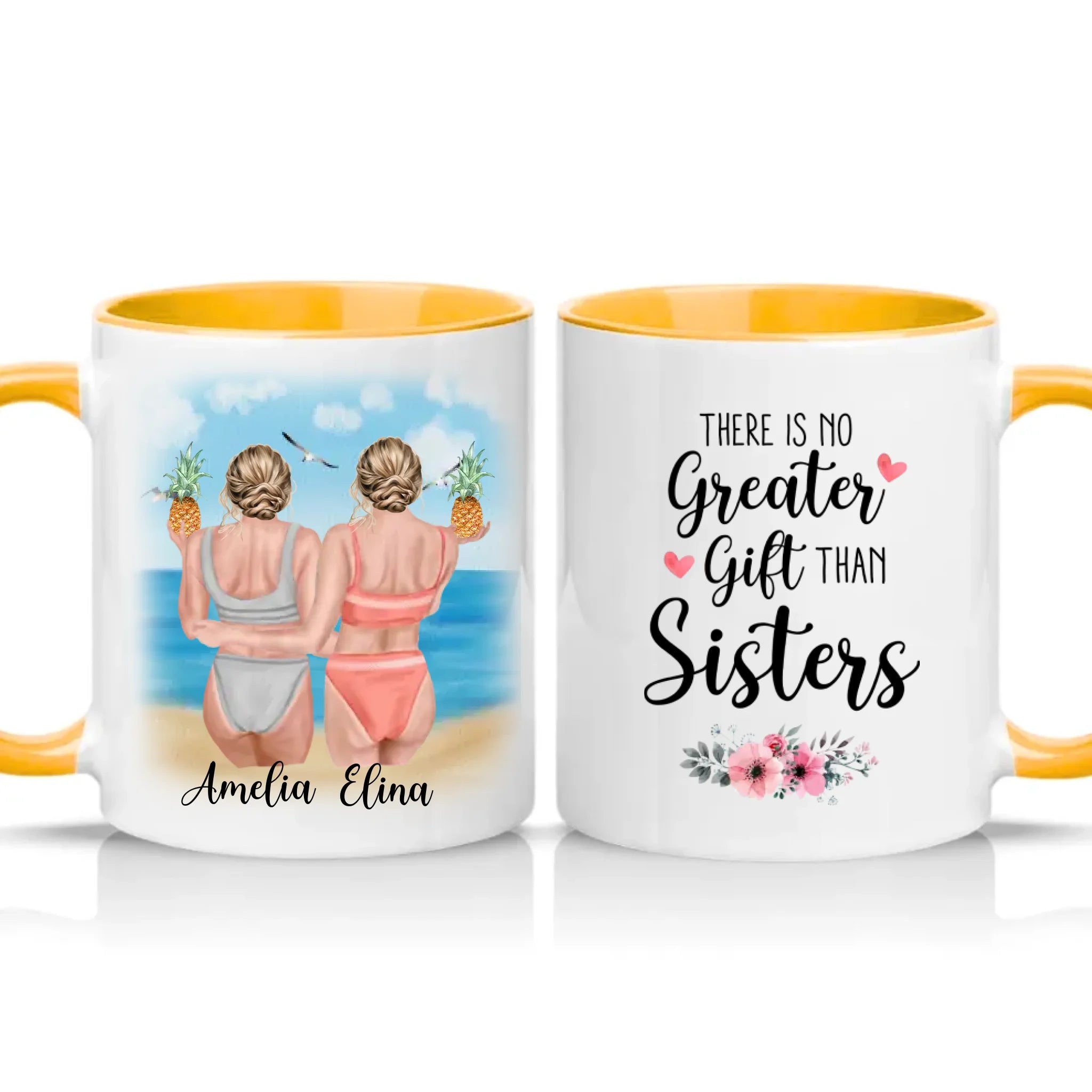 Two Tone 11oz Mug Golden Yellow