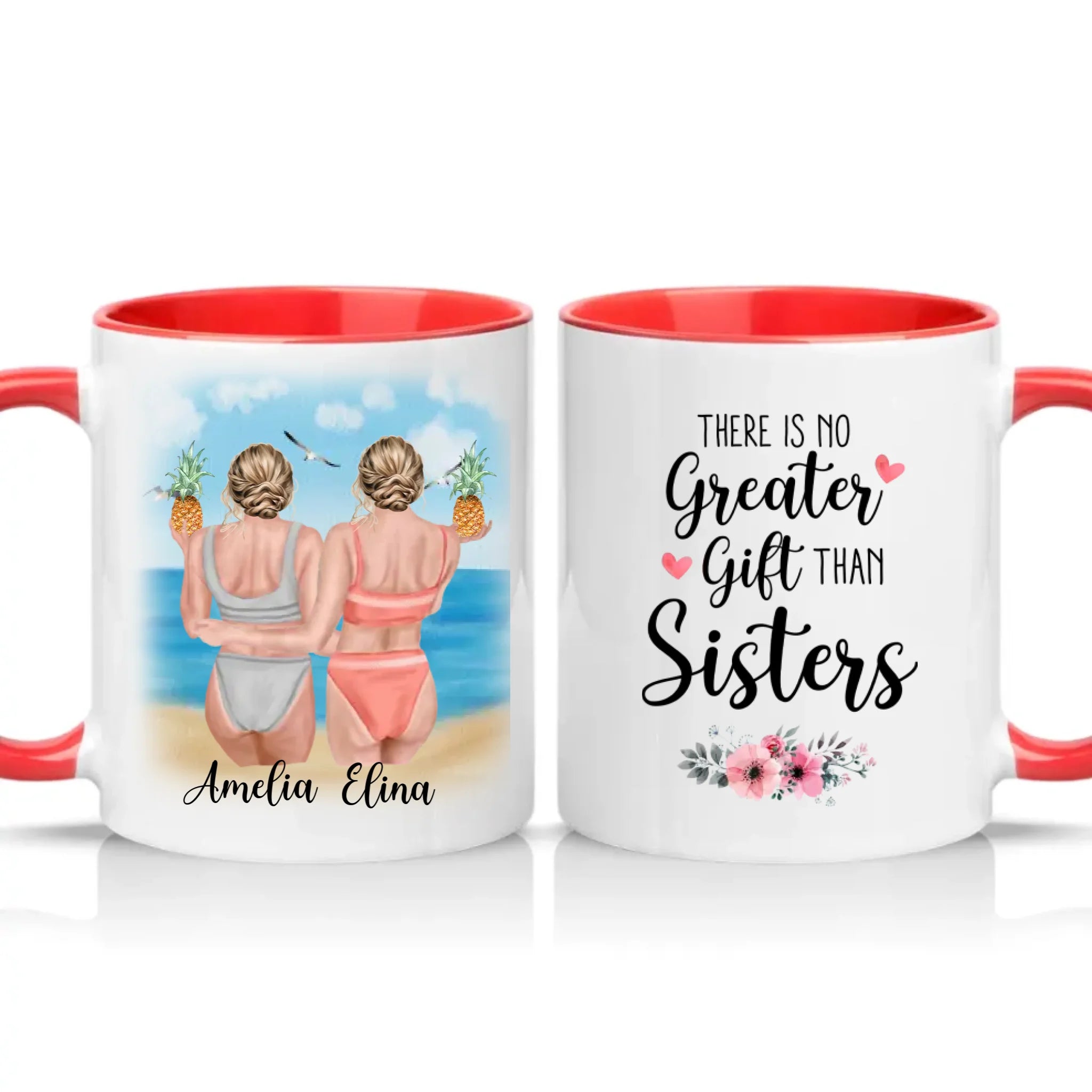 Two Tone 11oz Mug Red