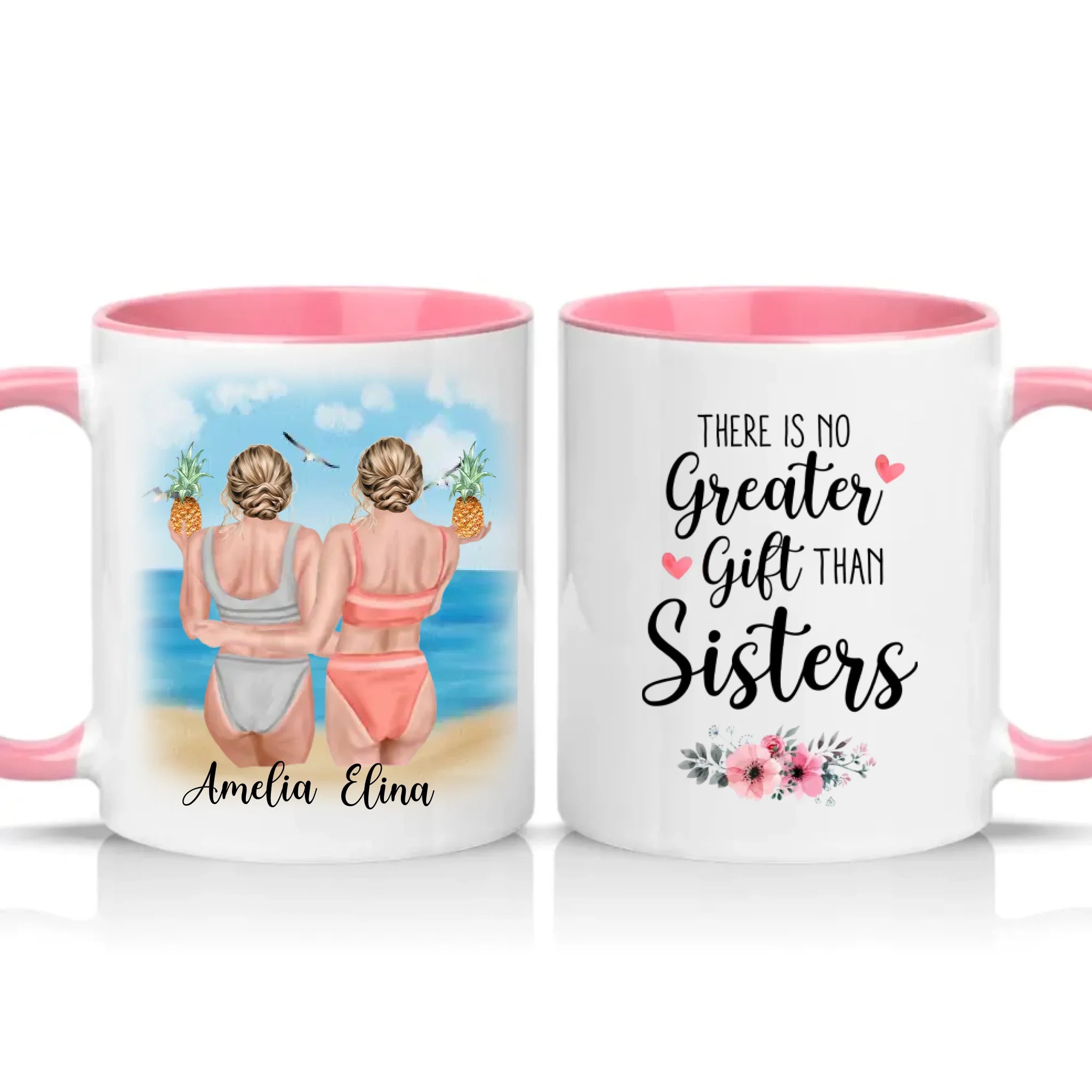 Two Tone 11oz Mug Pink