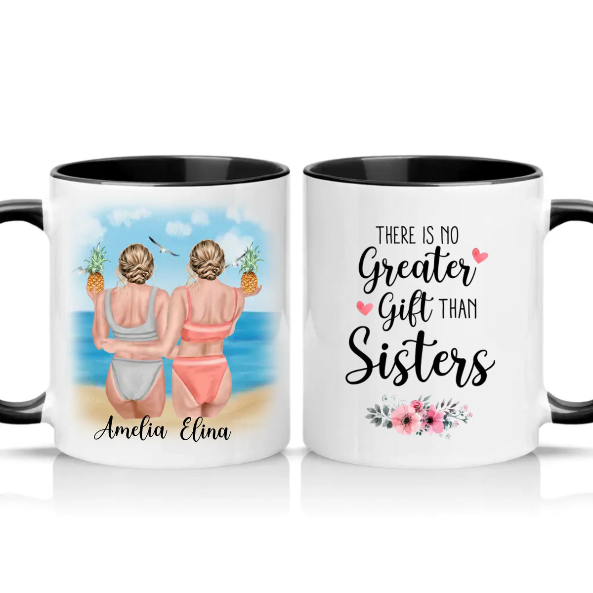 Two Tone 11oz Mug Black