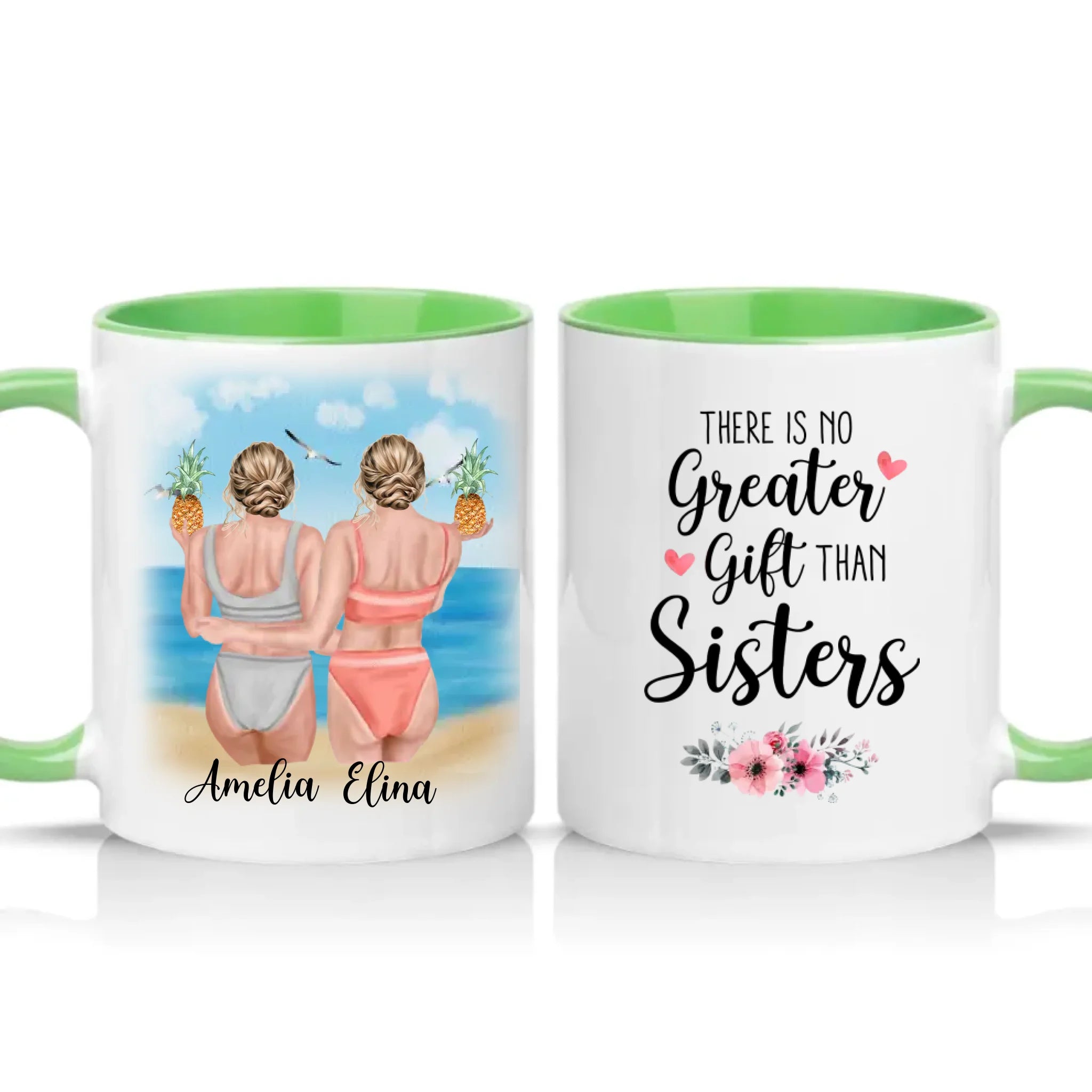 Two Tone 11oz Mug Green