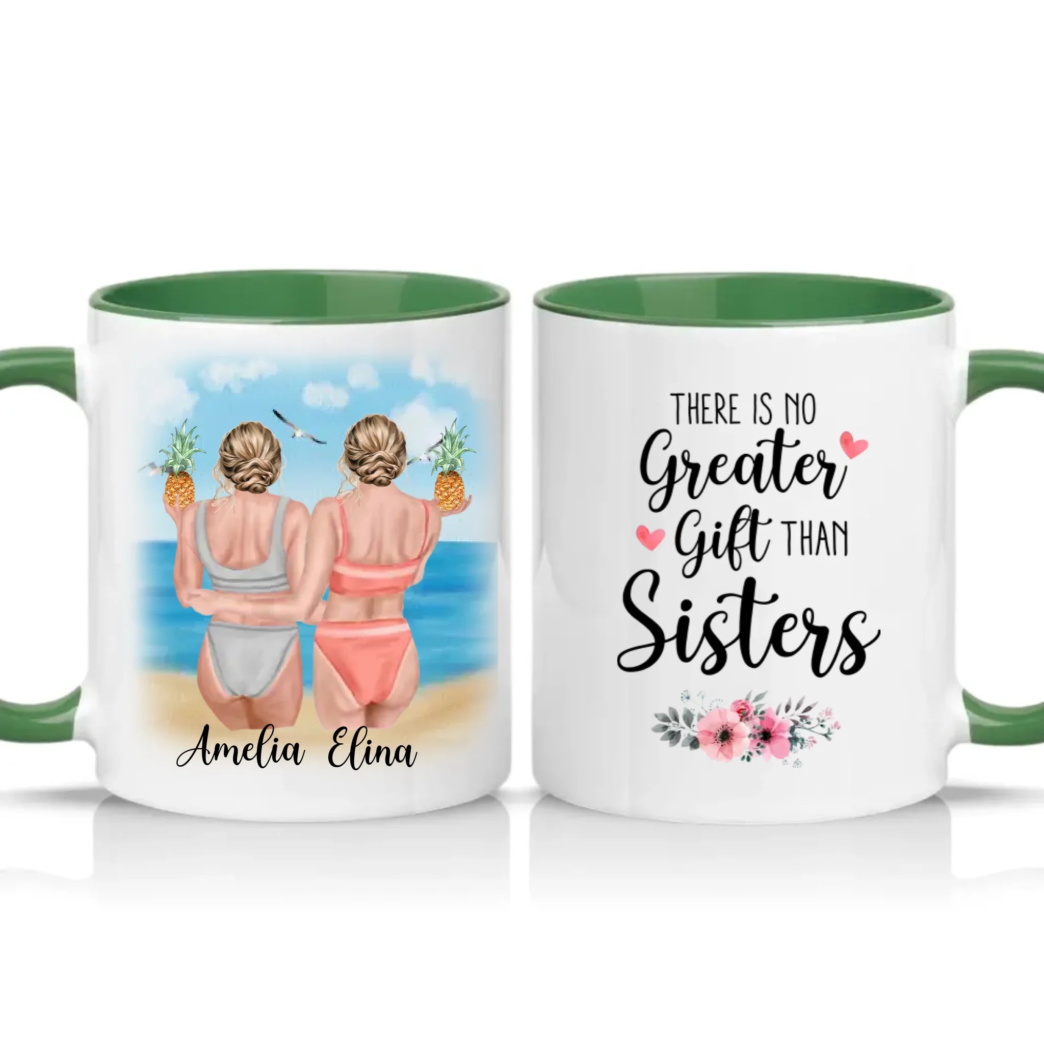 Two Tone 11oz Mug Racing Green