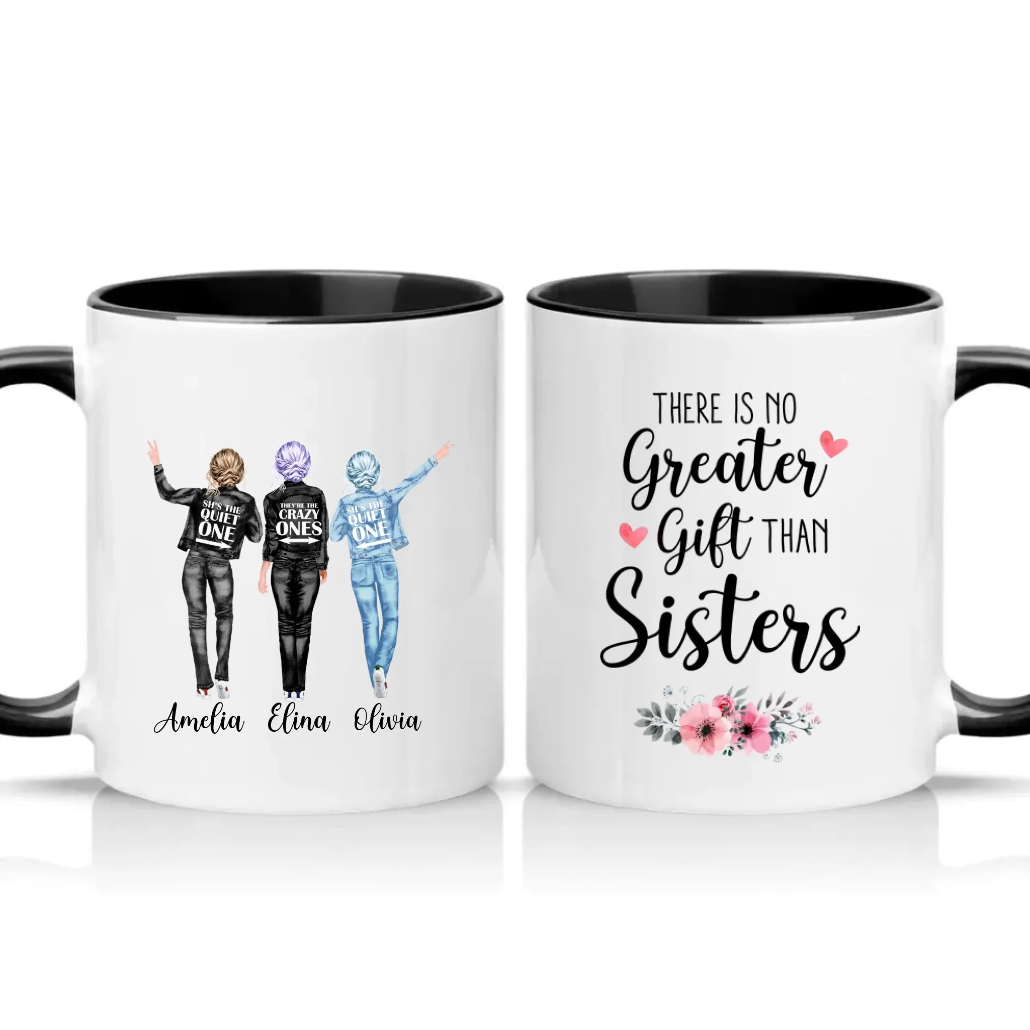 Two Tone 11oz Mug Black