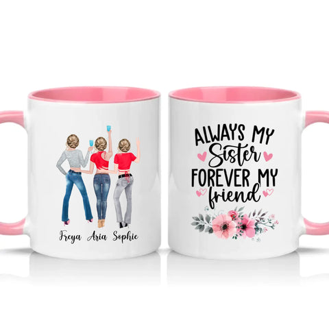 Two Tone 11oz Mug Pink