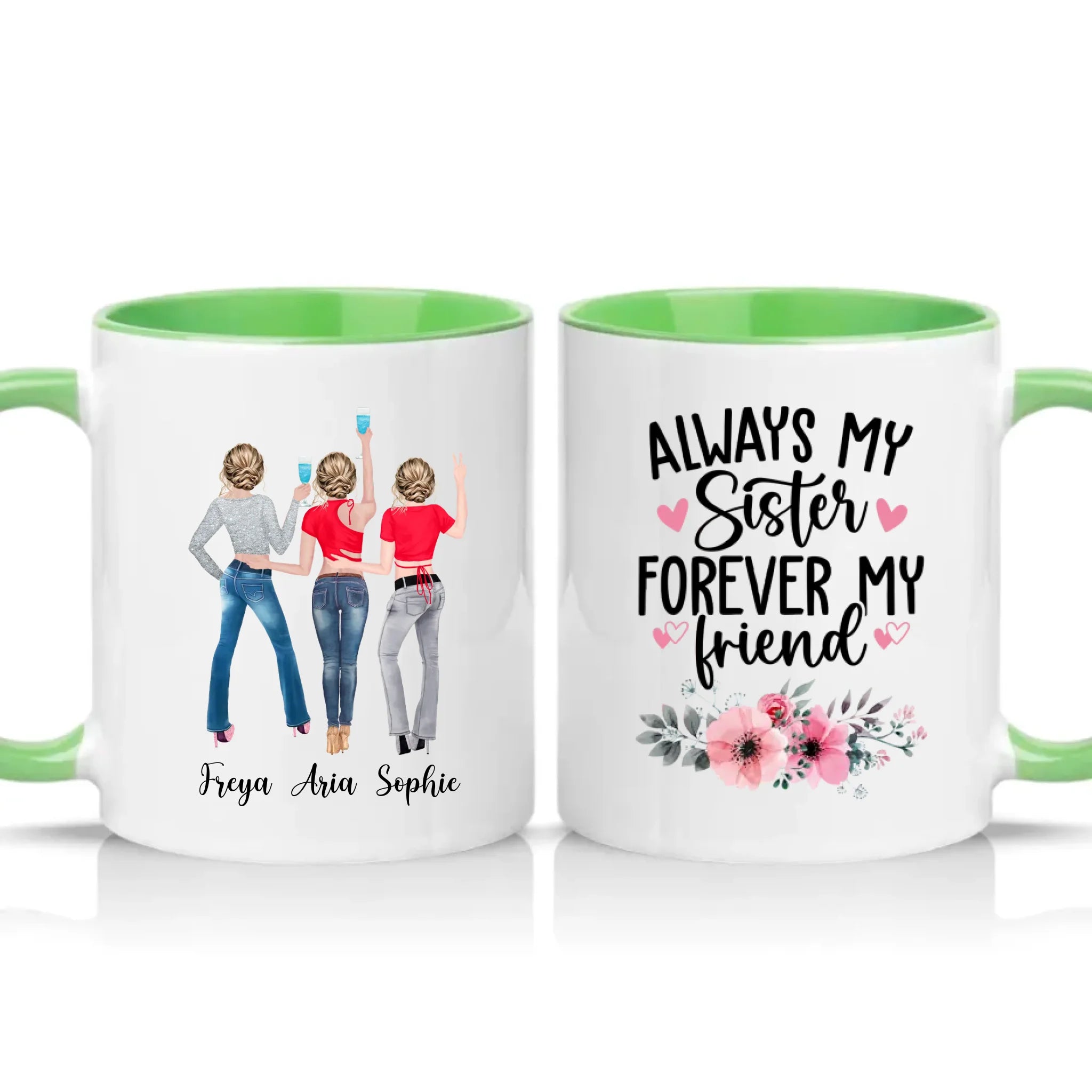 Two Tone 11oz Mug Green