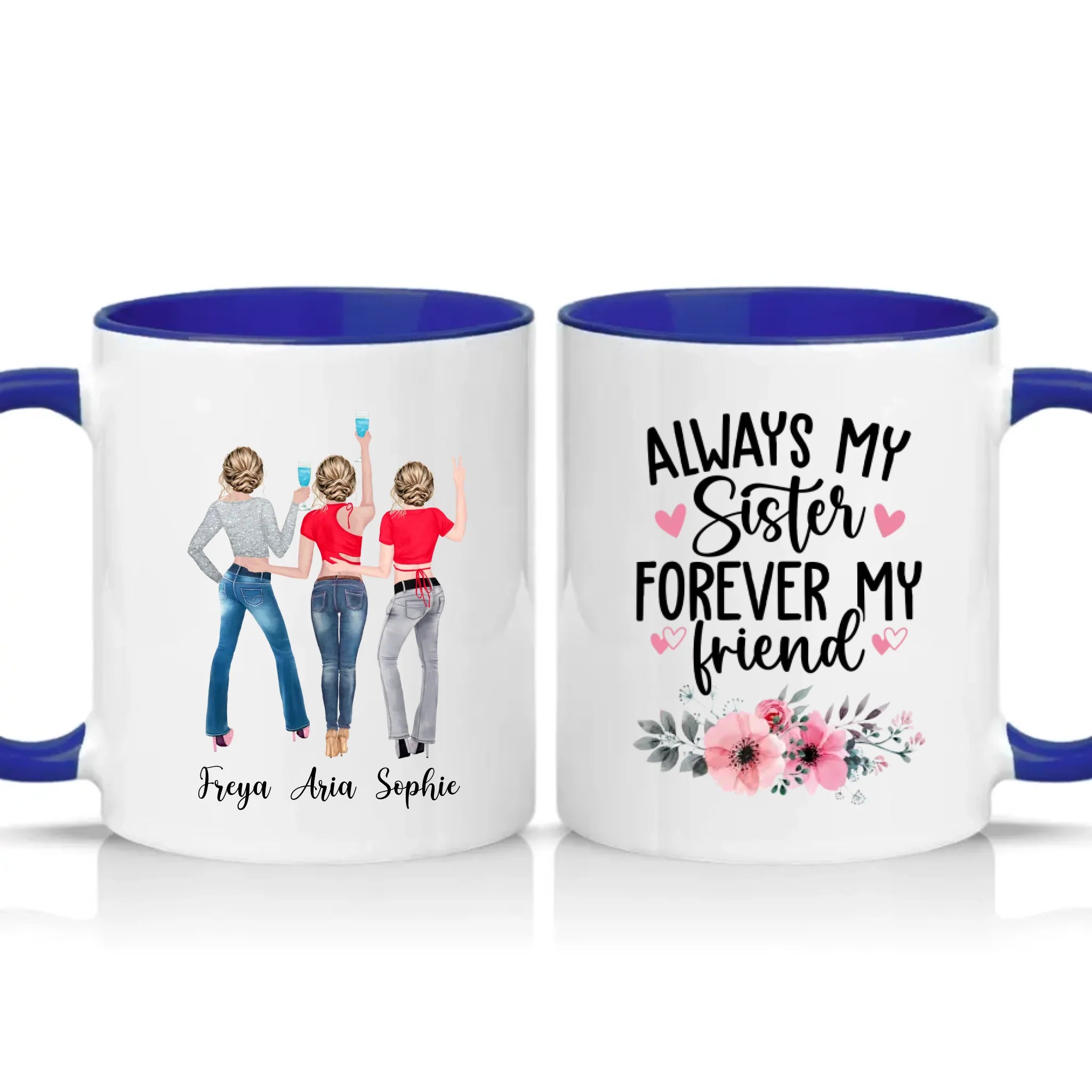 Two Tone 11oz Mug Dark Blue