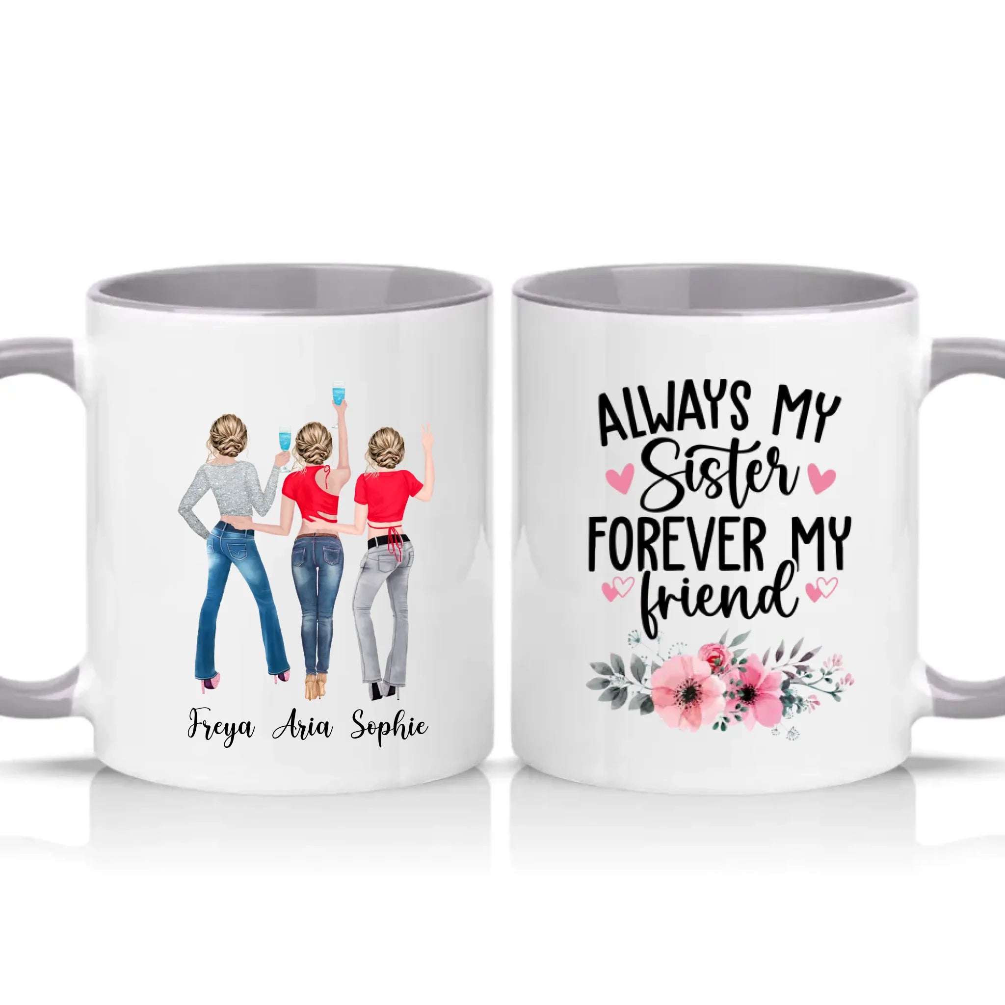 Two Tone 11oz Mug Grey