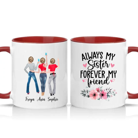 Two Tone 11oz Mug Burgundy