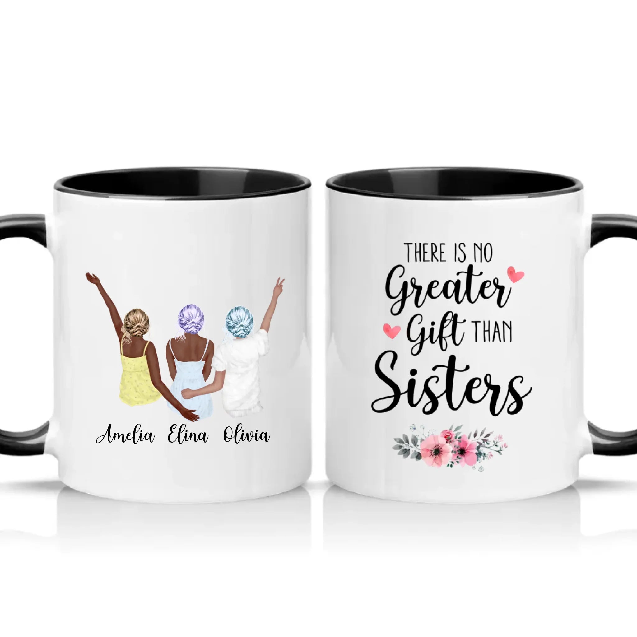 Two Tone 11oz Mug Black