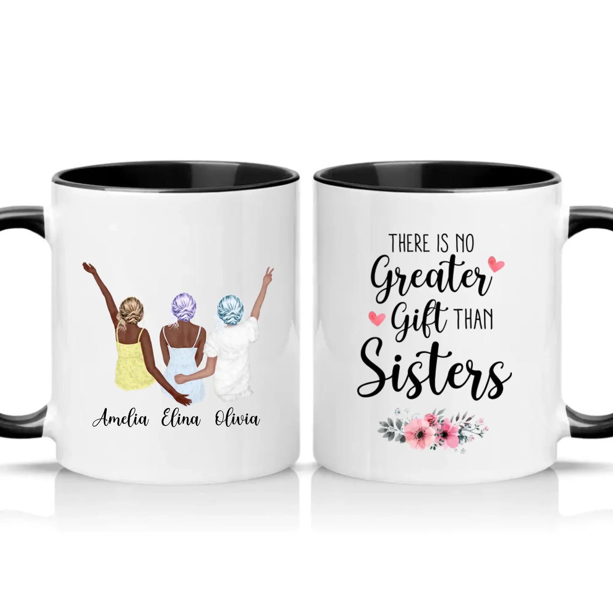 Two Tone 11oz Mug Black