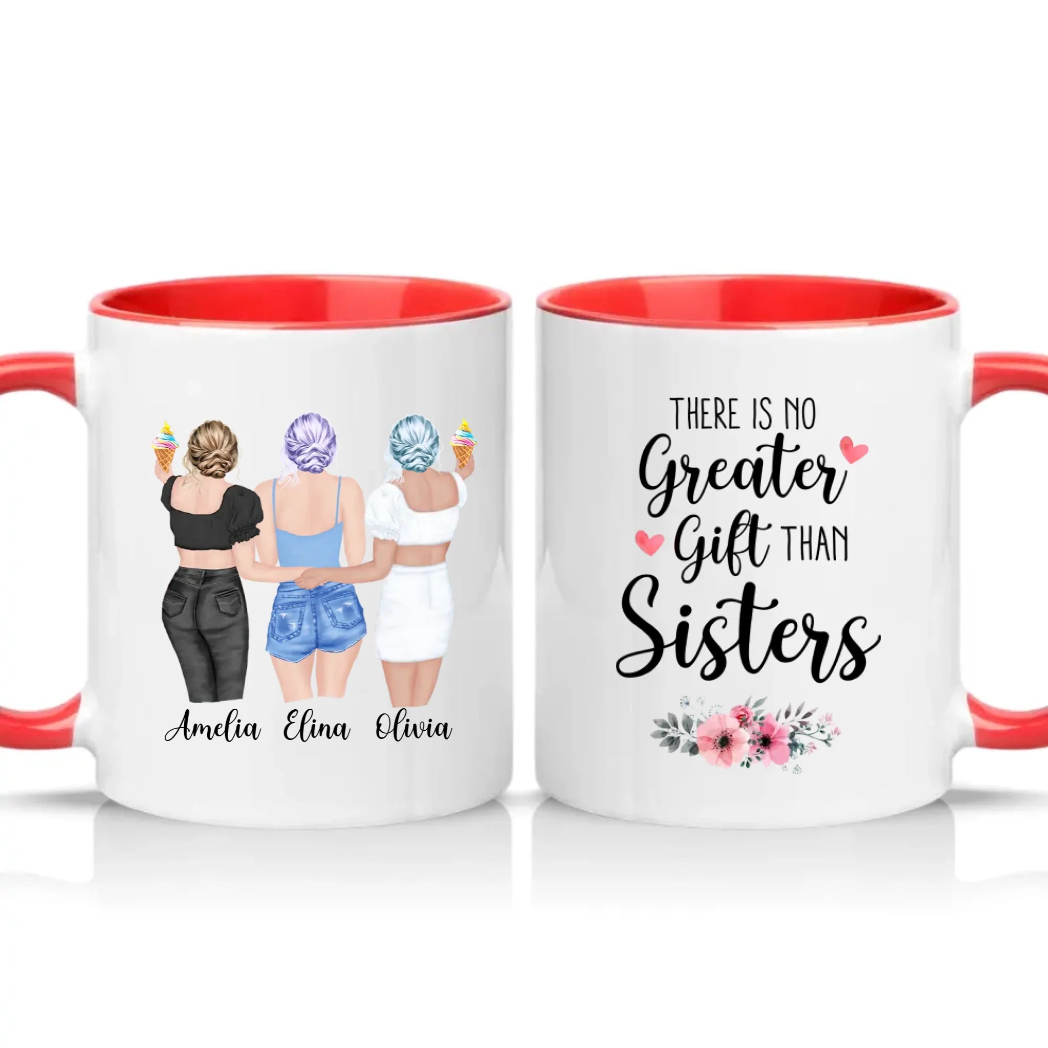 Two Tone 11oz Mug Red