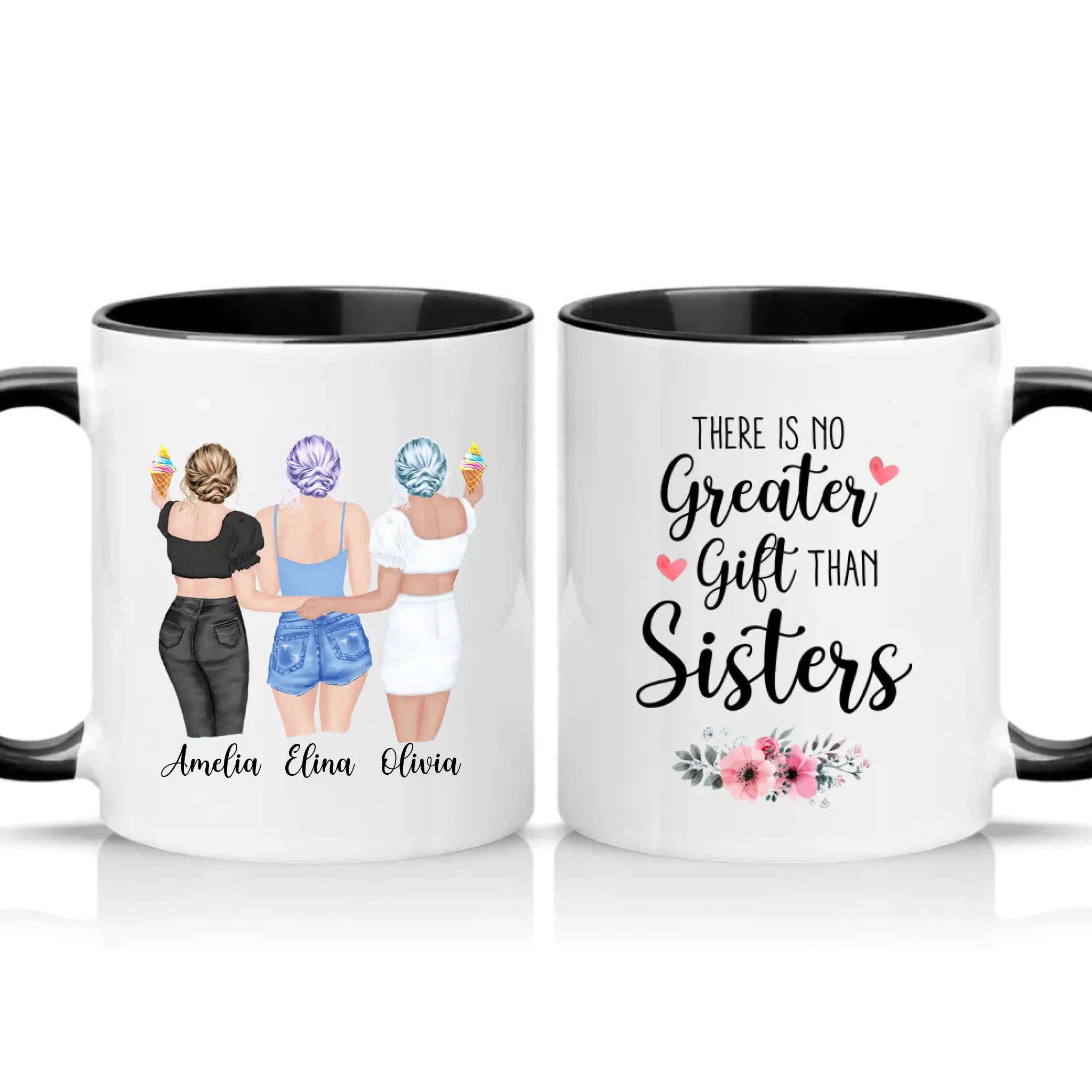 Two Tone 11oz Mug Black