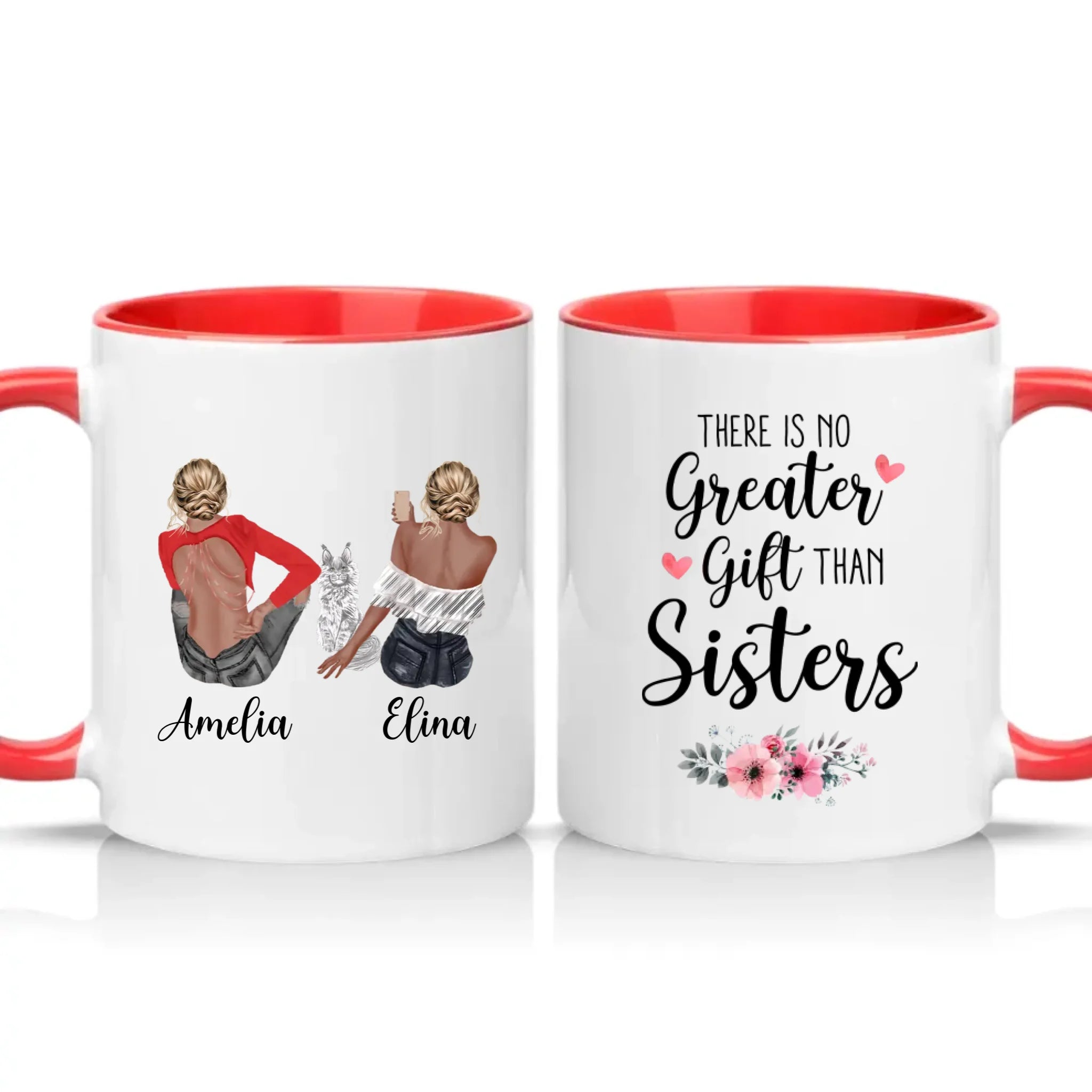 Two Tone 11oz Mug Red