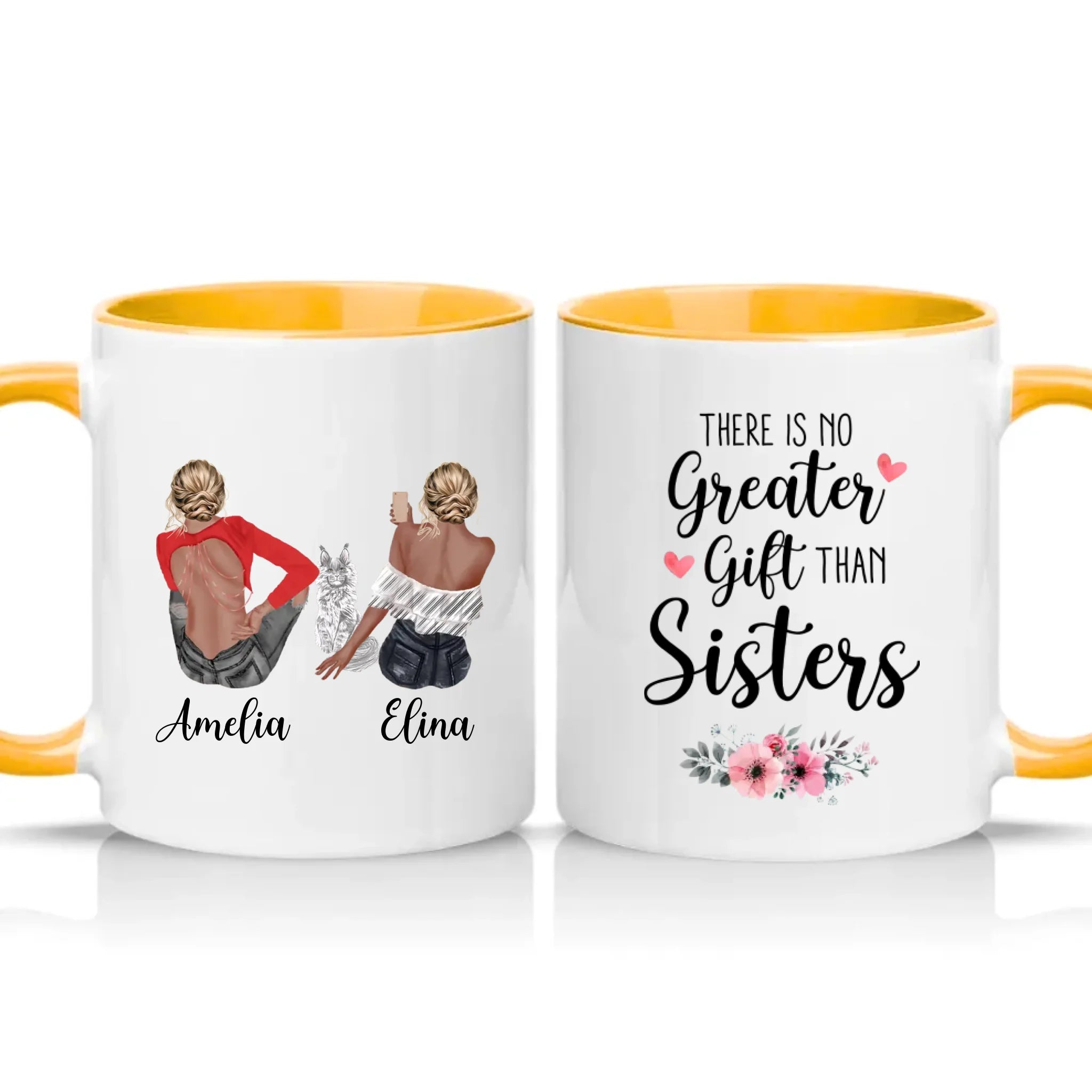 Two Tone 11oz Mug Golden Yellow