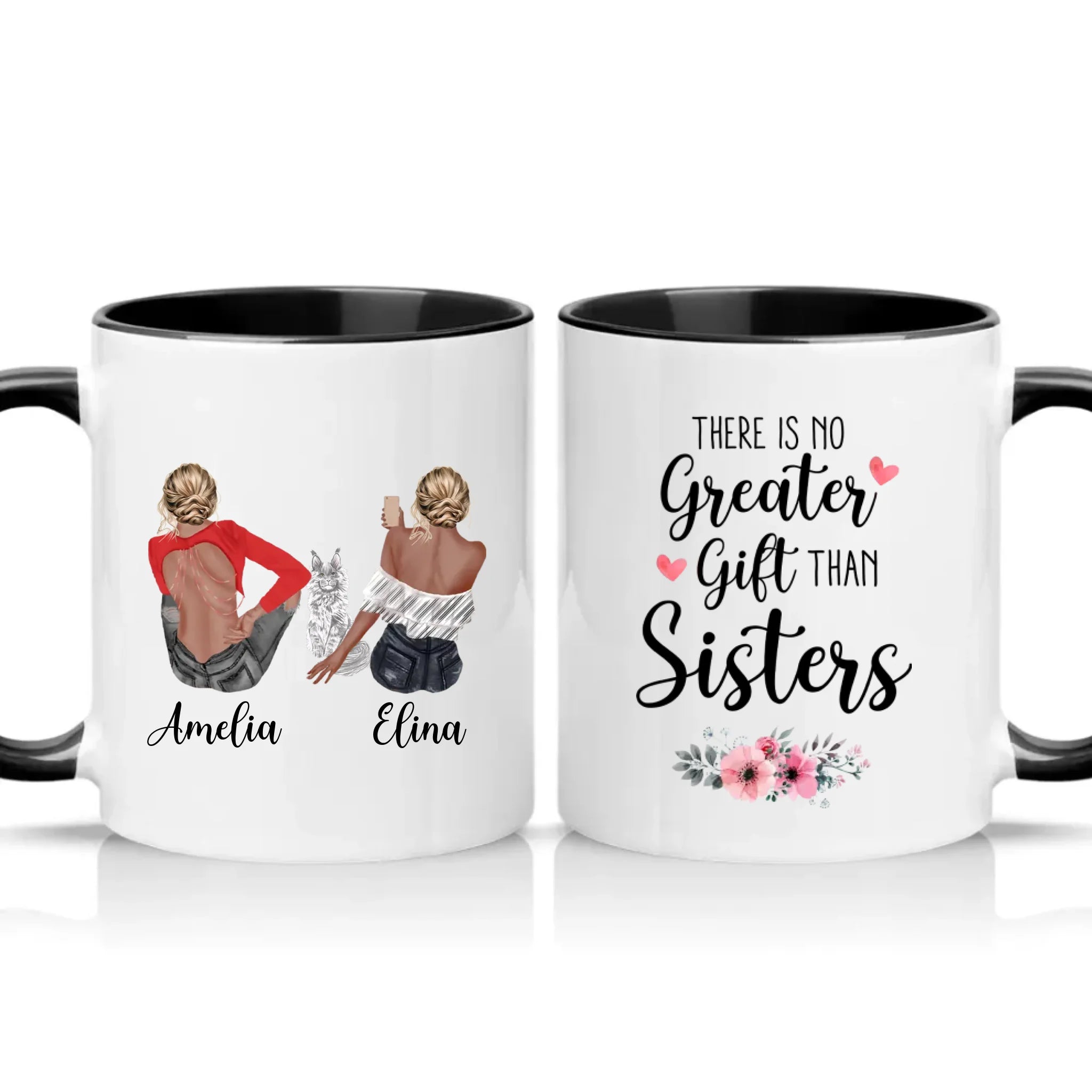 Two Tone 11oz Mug Black