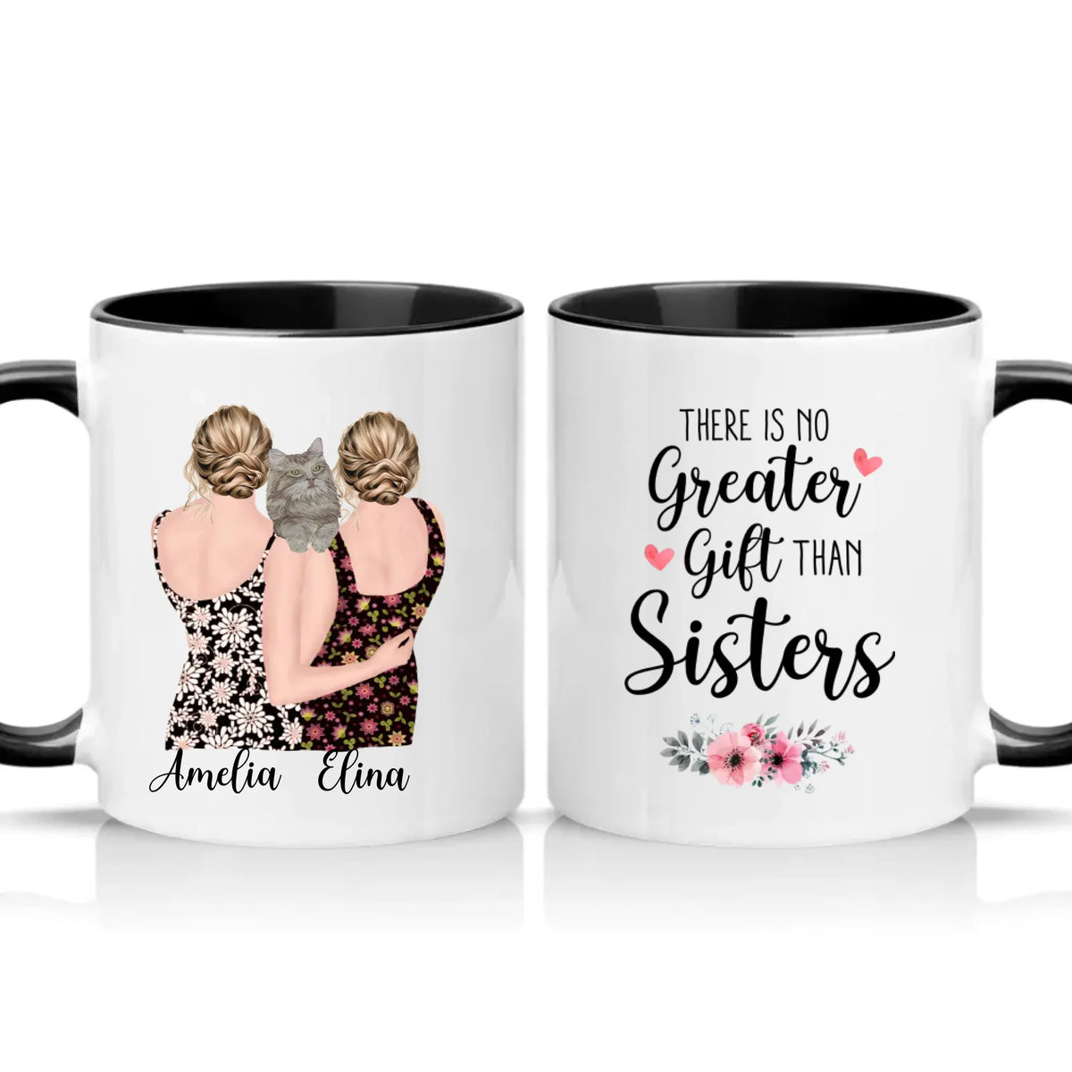 Two Tone 11oz Mug Black
