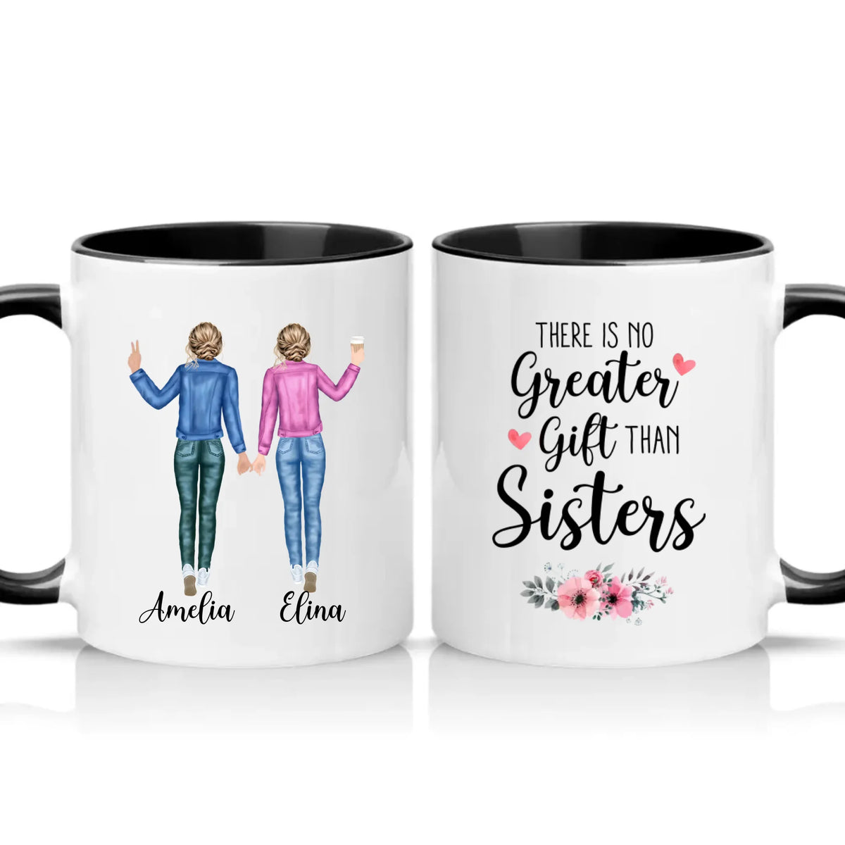 Two Tone 11oz Mug Black