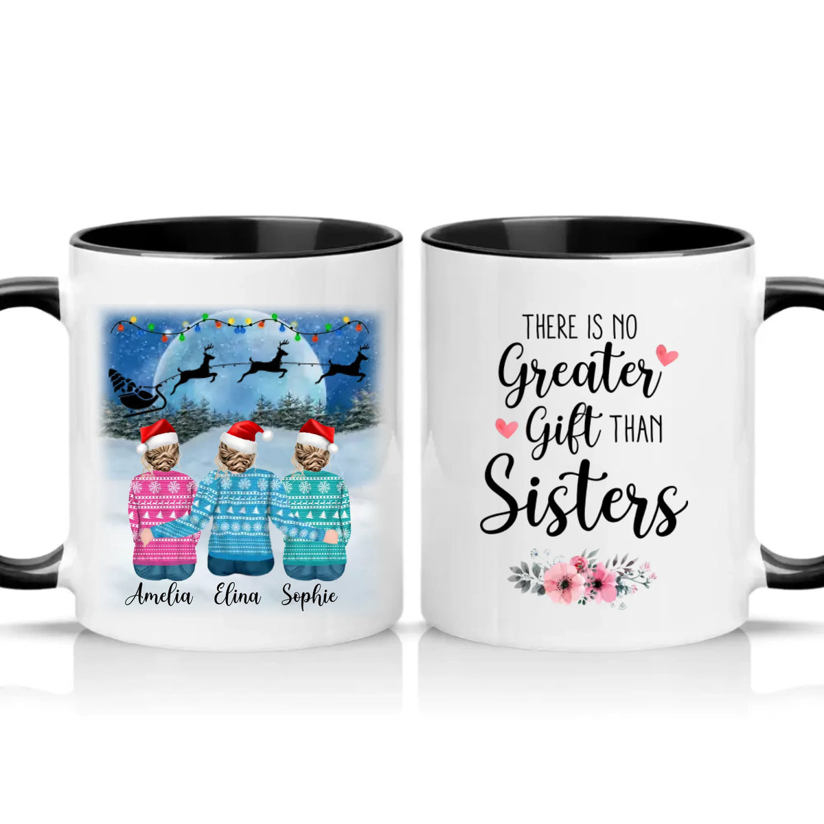 Two Tone 11oz Mug Black