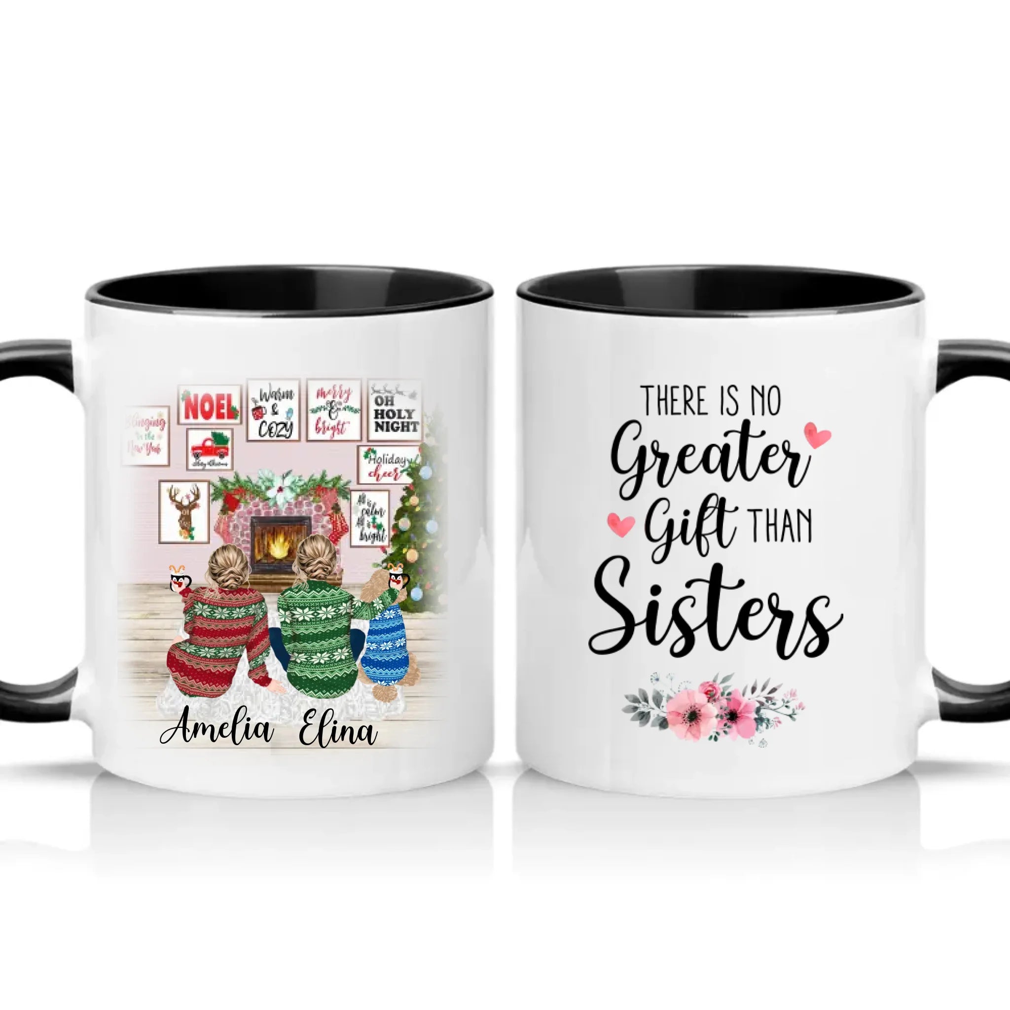 Two Tone 11oz Mug Black