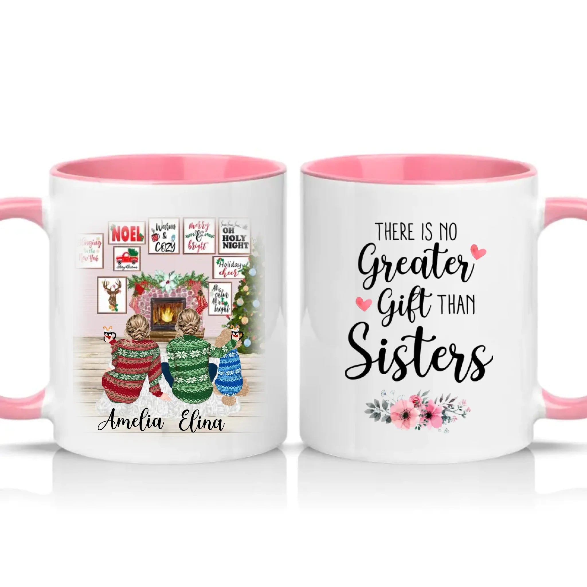Two Tone 11oz Mug Pink