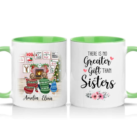 Two Tone 11oz Mug Green