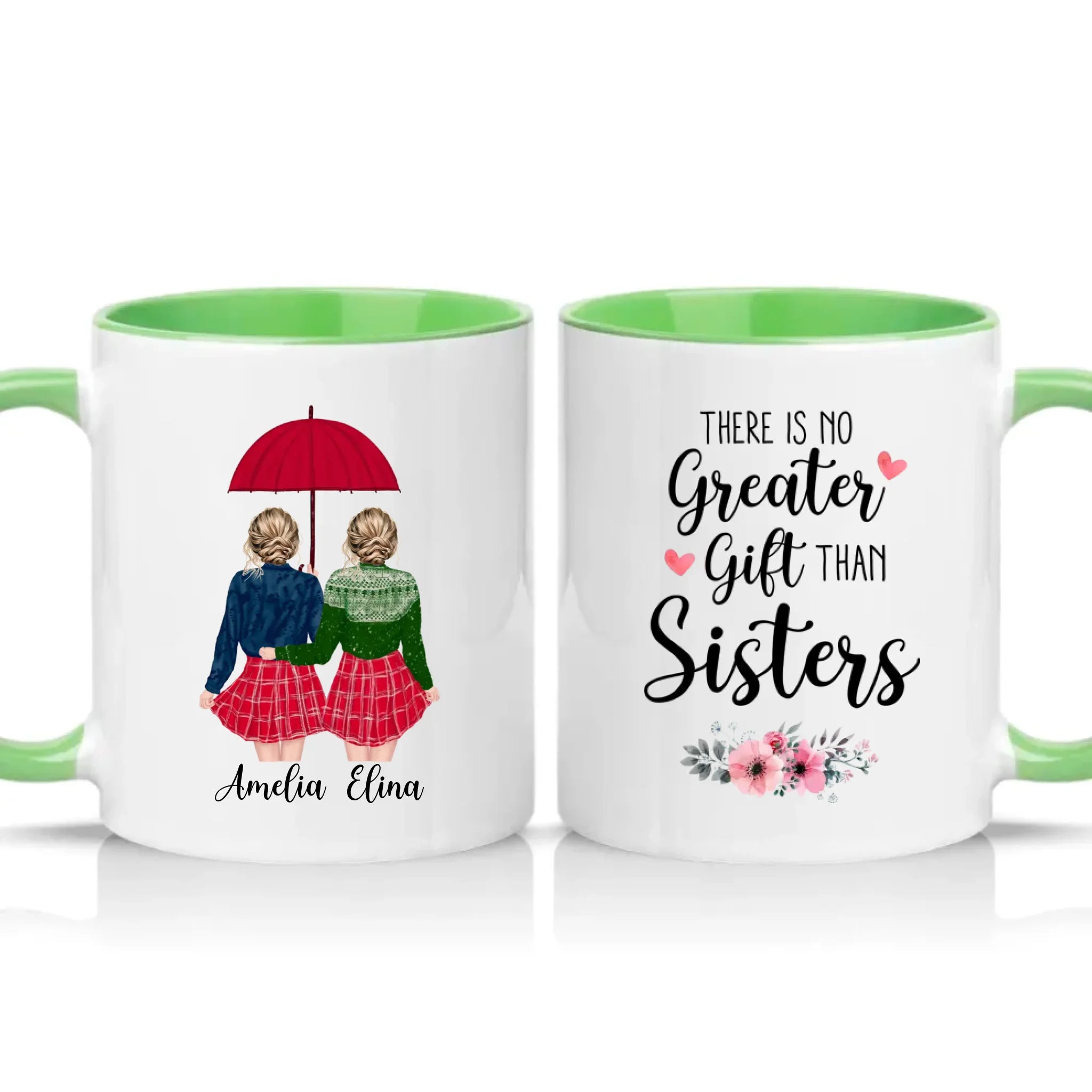 Two Tone 11oz Mug Green