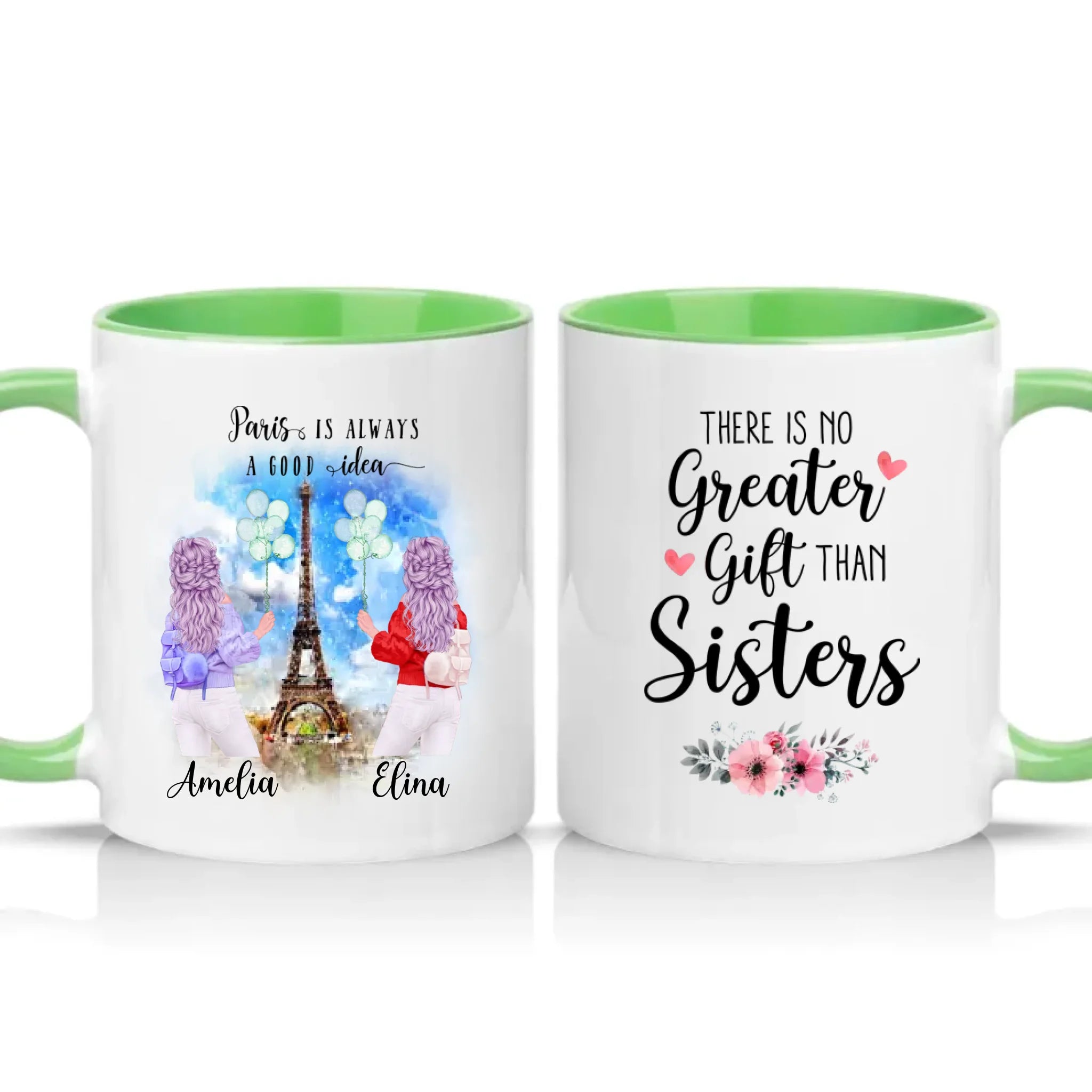 Two Tone 11oz Mug Green