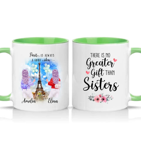 Two Tone 11oz Mug Green