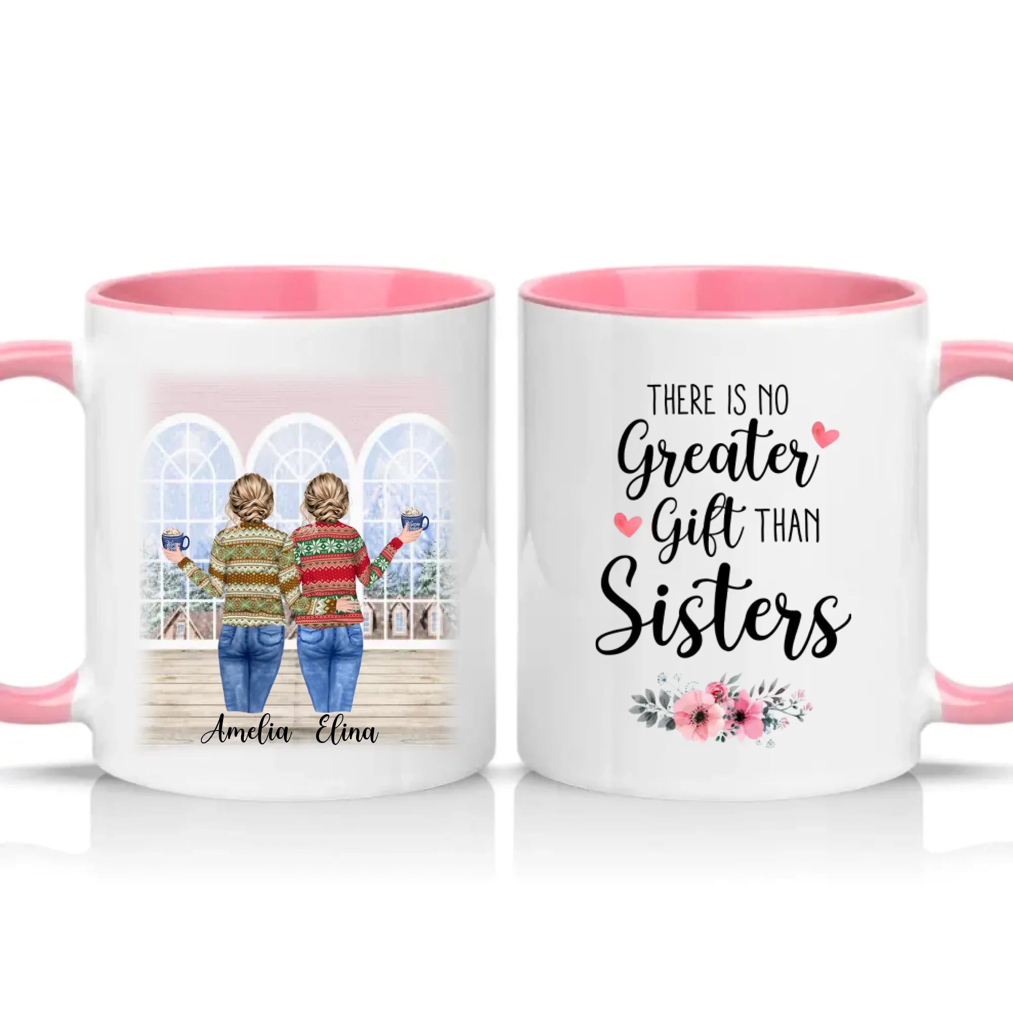 Two Tone 11oz Mug Pink