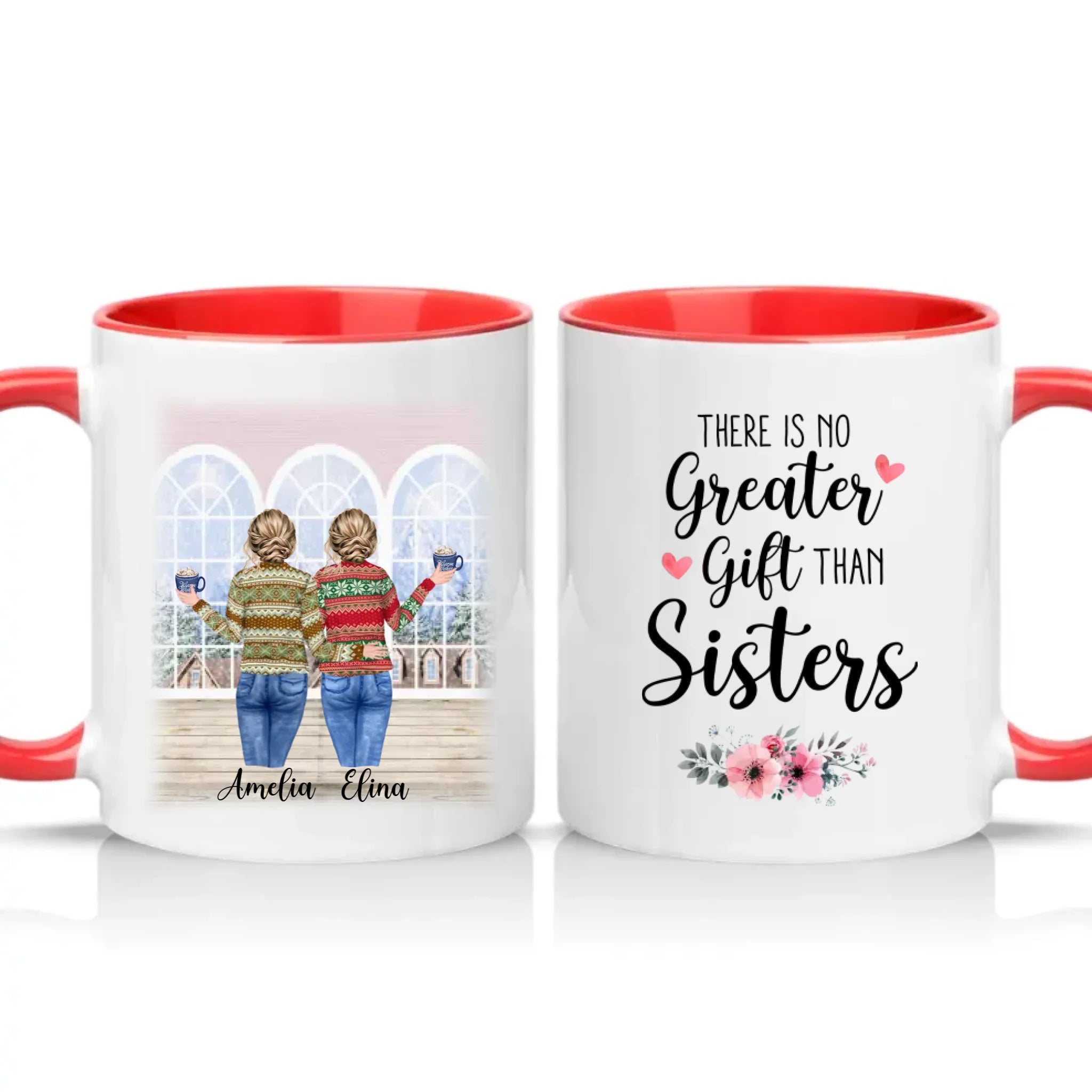 Two Tone 11oz Mug Red