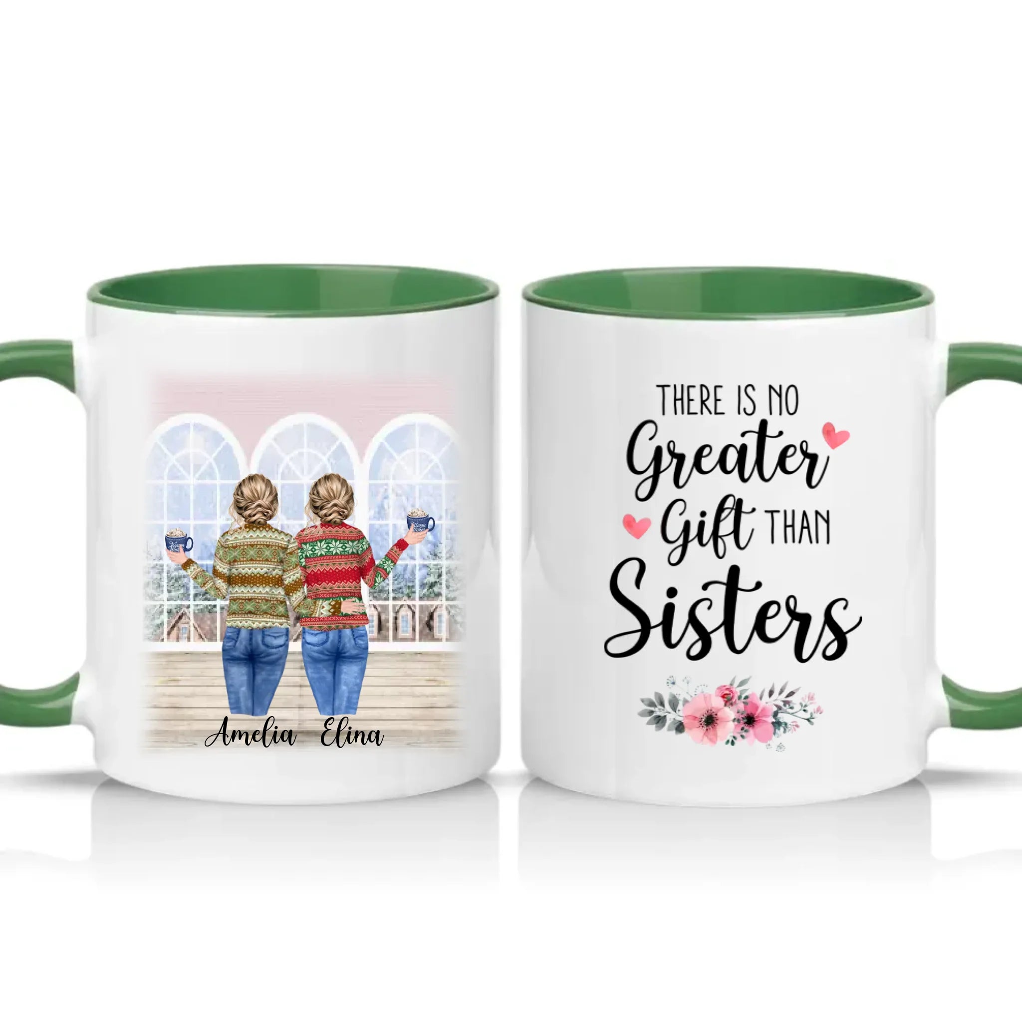 Two Tone 11oz Mug Racing Green