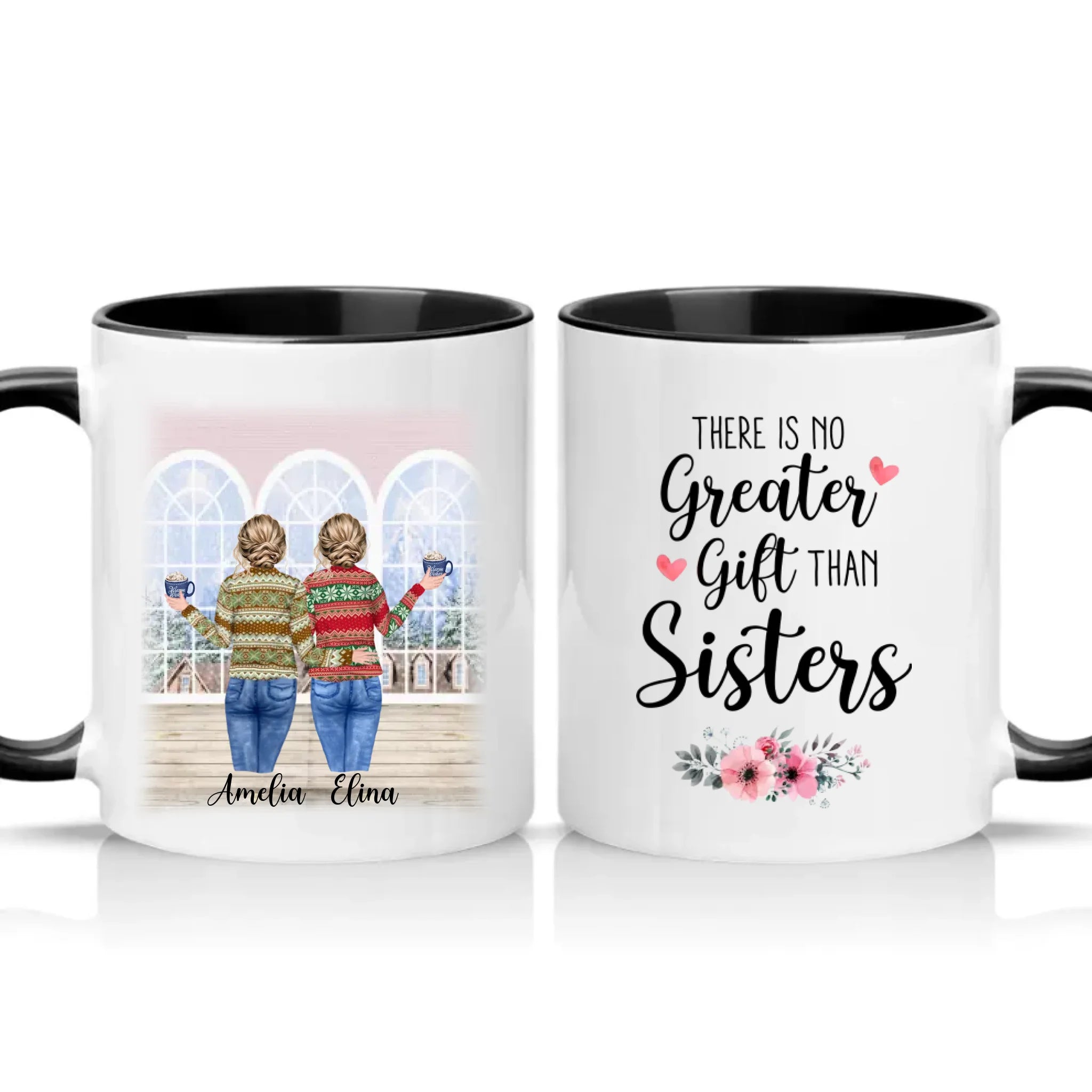 Two Tone 11oz Mug Black