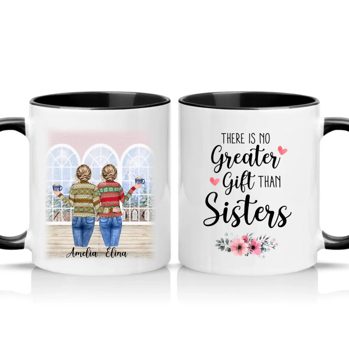 Two Tone 11oz Mug Black