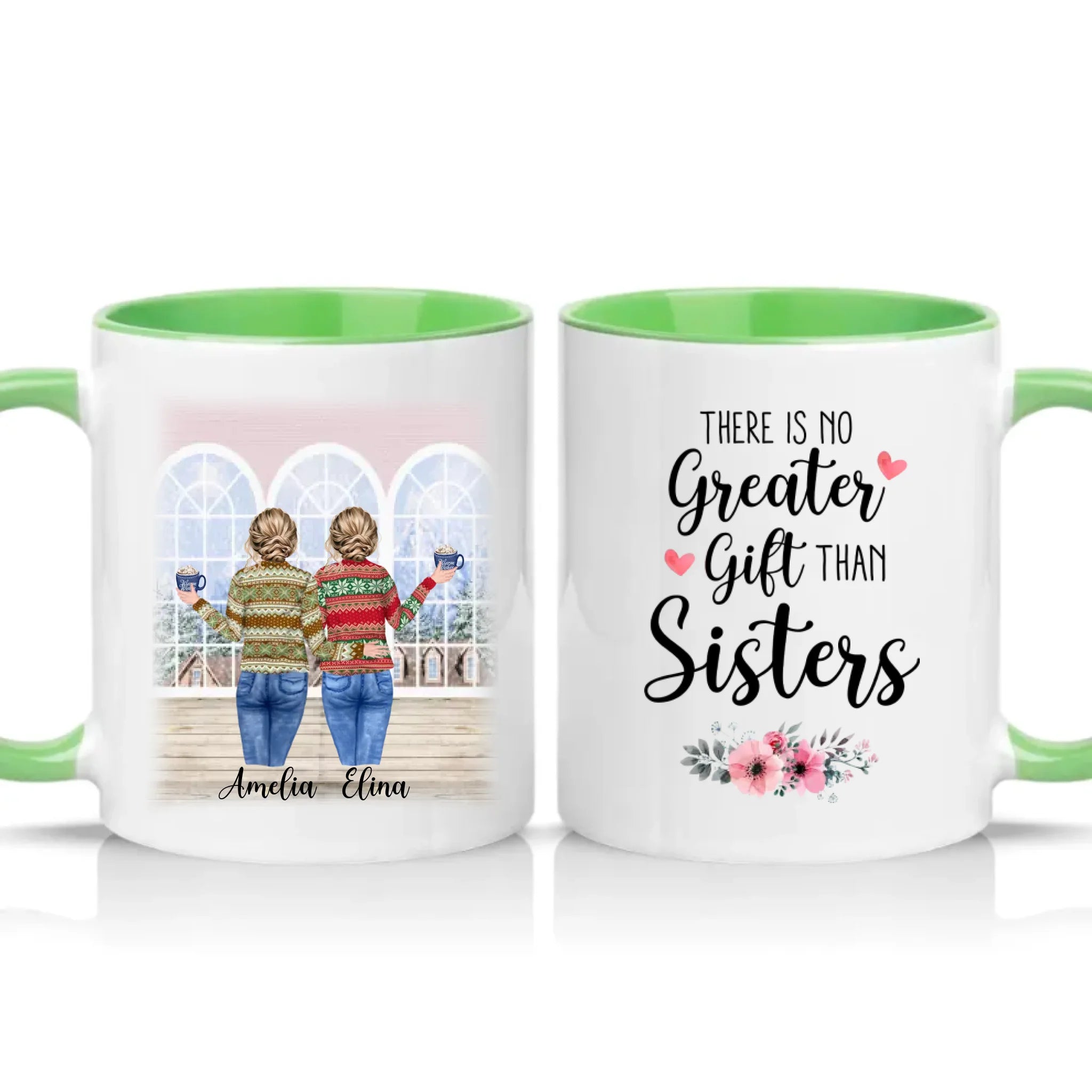Two Tone 11oz Mug Green